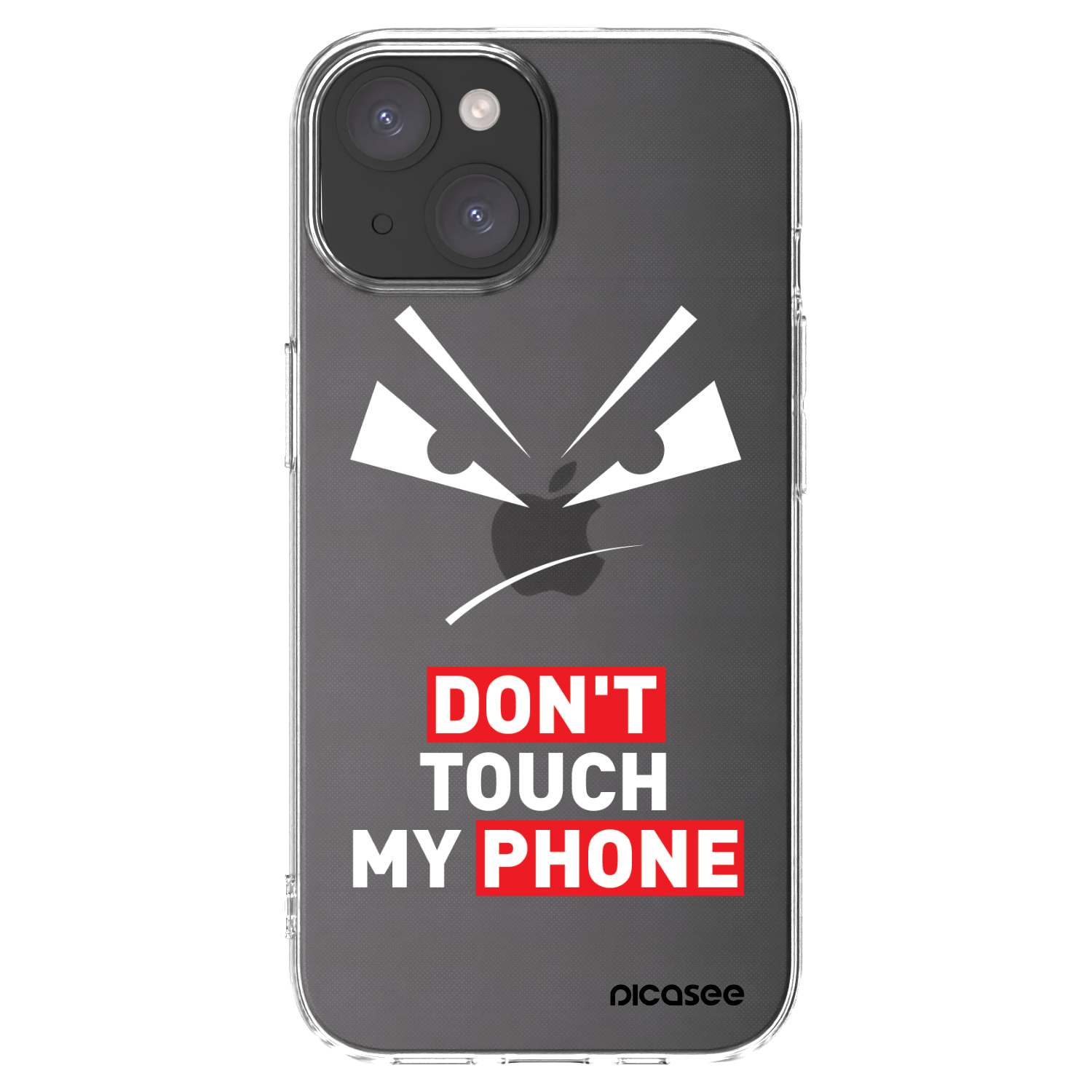 Picasee átlátszó szilikon tok az alábbi mobiltelefonokra Apple iPhone 15 - Evil Eye - Transparent