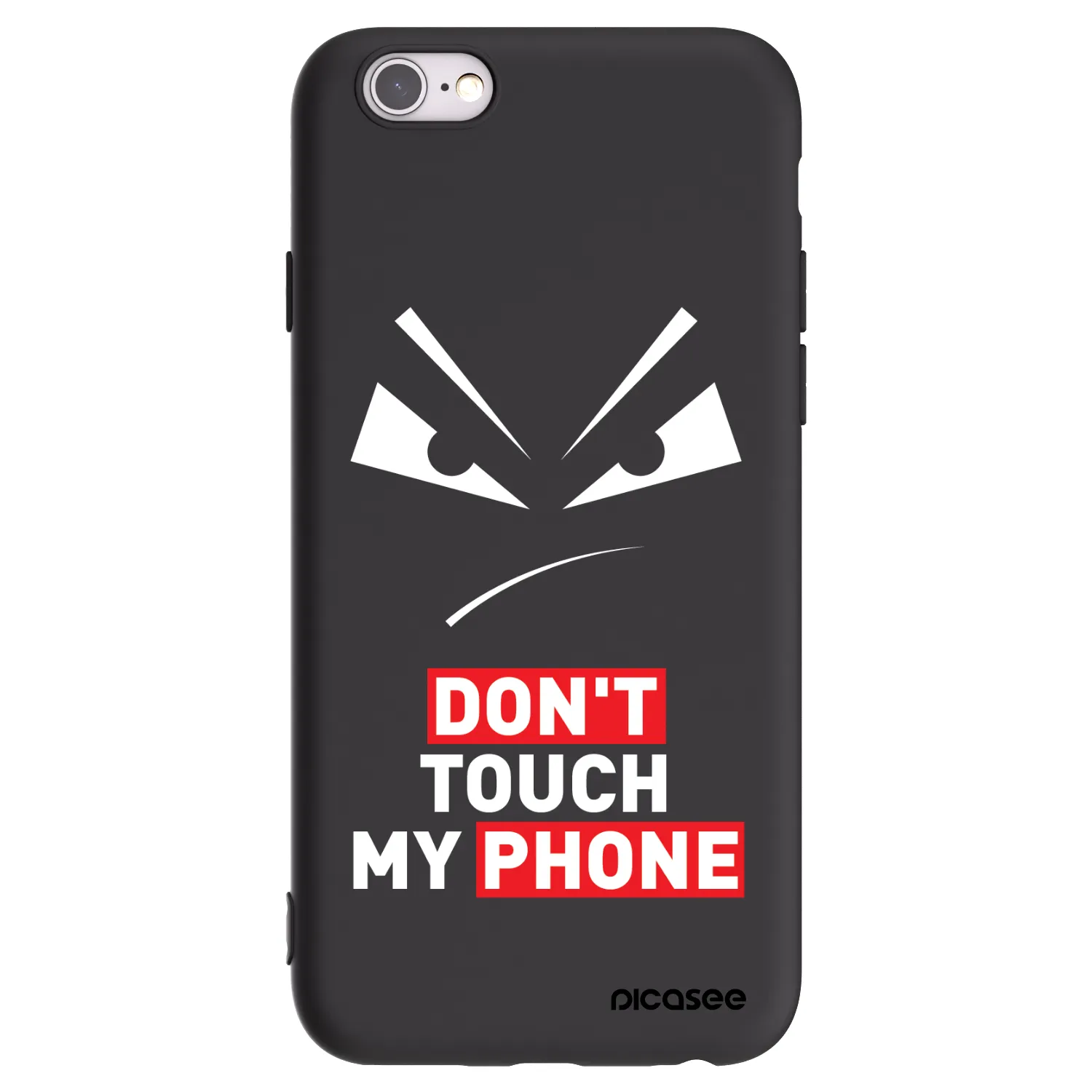 Picasee fekete szilikon tok az alábbi mobiltelefonokra Apple iPhone 6/6S - Evil Eye - Transparent