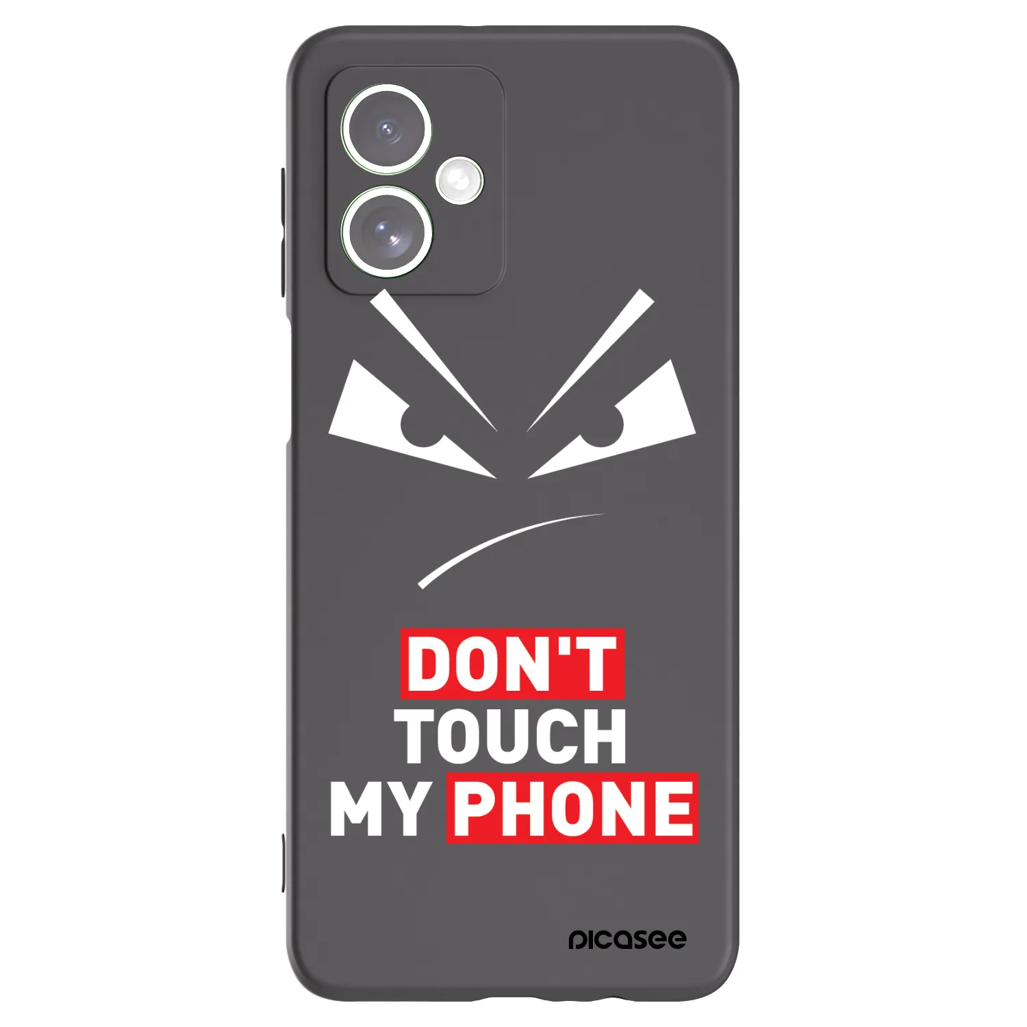 Picasee fekete szilikon tok az alábbi mobiltelefonokra Motorola Moto G54 5G - Evil Eye - Transparent