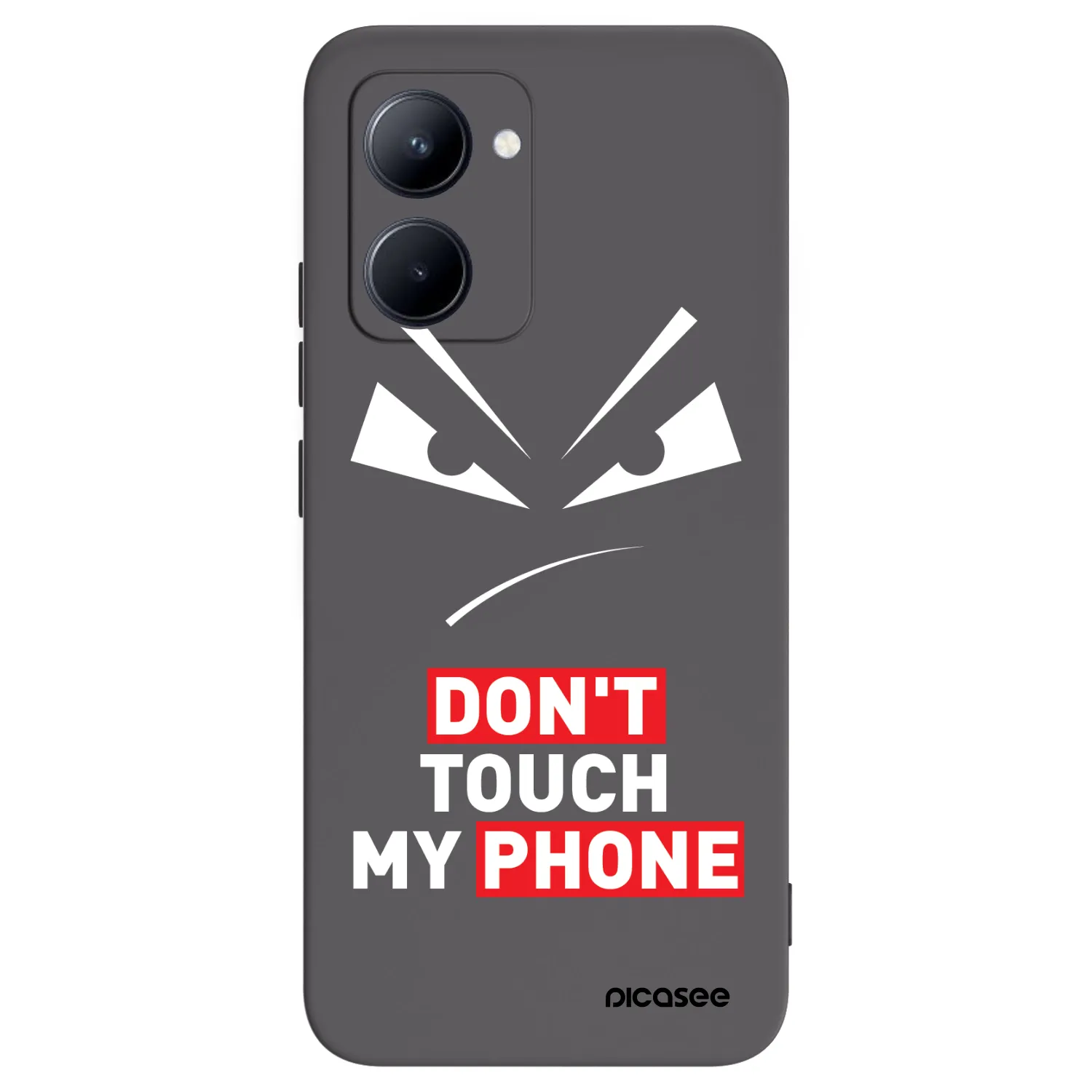 Picasee fekete szilikon tok az alábbi mobiltelefonokra Realme C33 (2023) - Evil Eye - Transparent