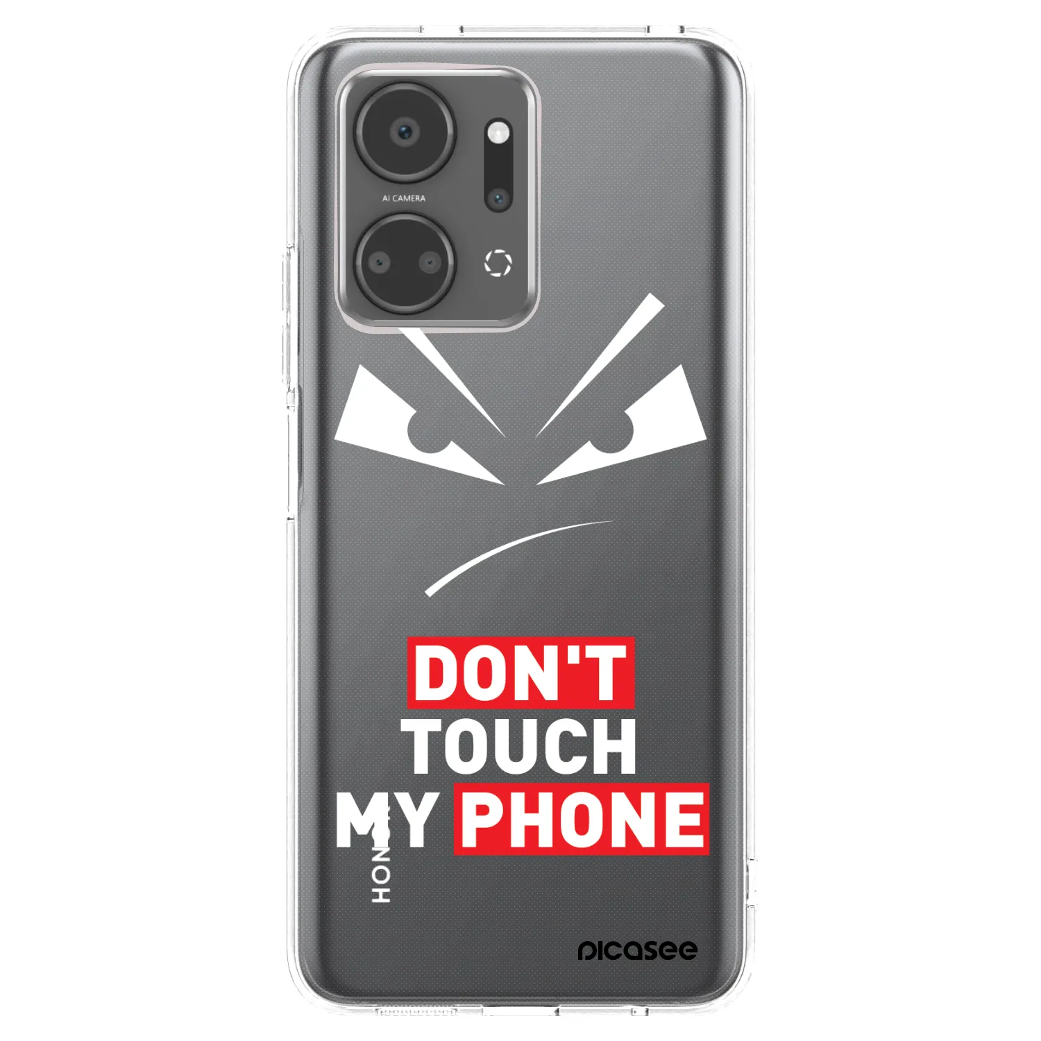 Picasee átlátszó szilikon tok az alábbi mobiltelefonokra Honor X7a - Evil Eye - Transparent