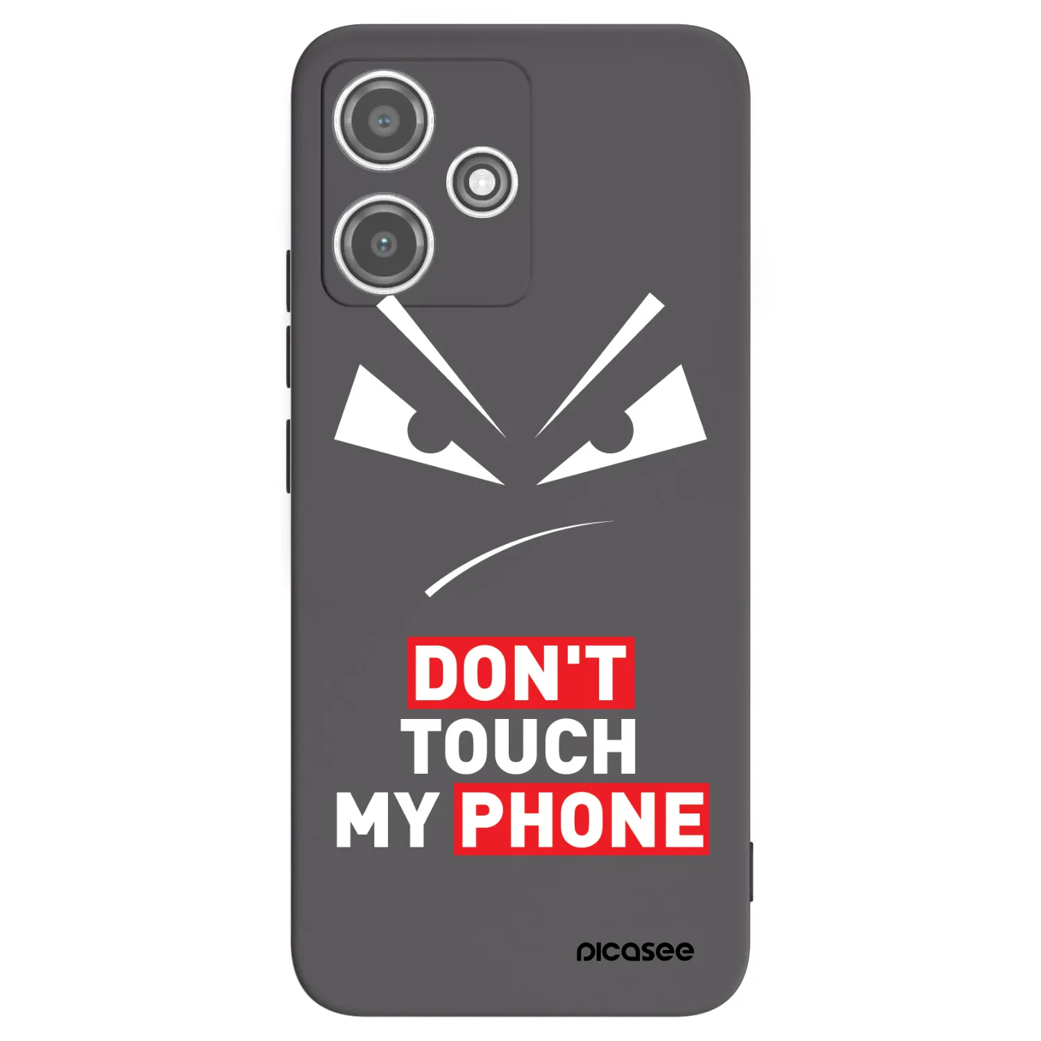 Picasee fekete szilikon tok az alábbi mobiltelefonokra Xiaomi Redmi 12 5G - Evil Eye - Transparent