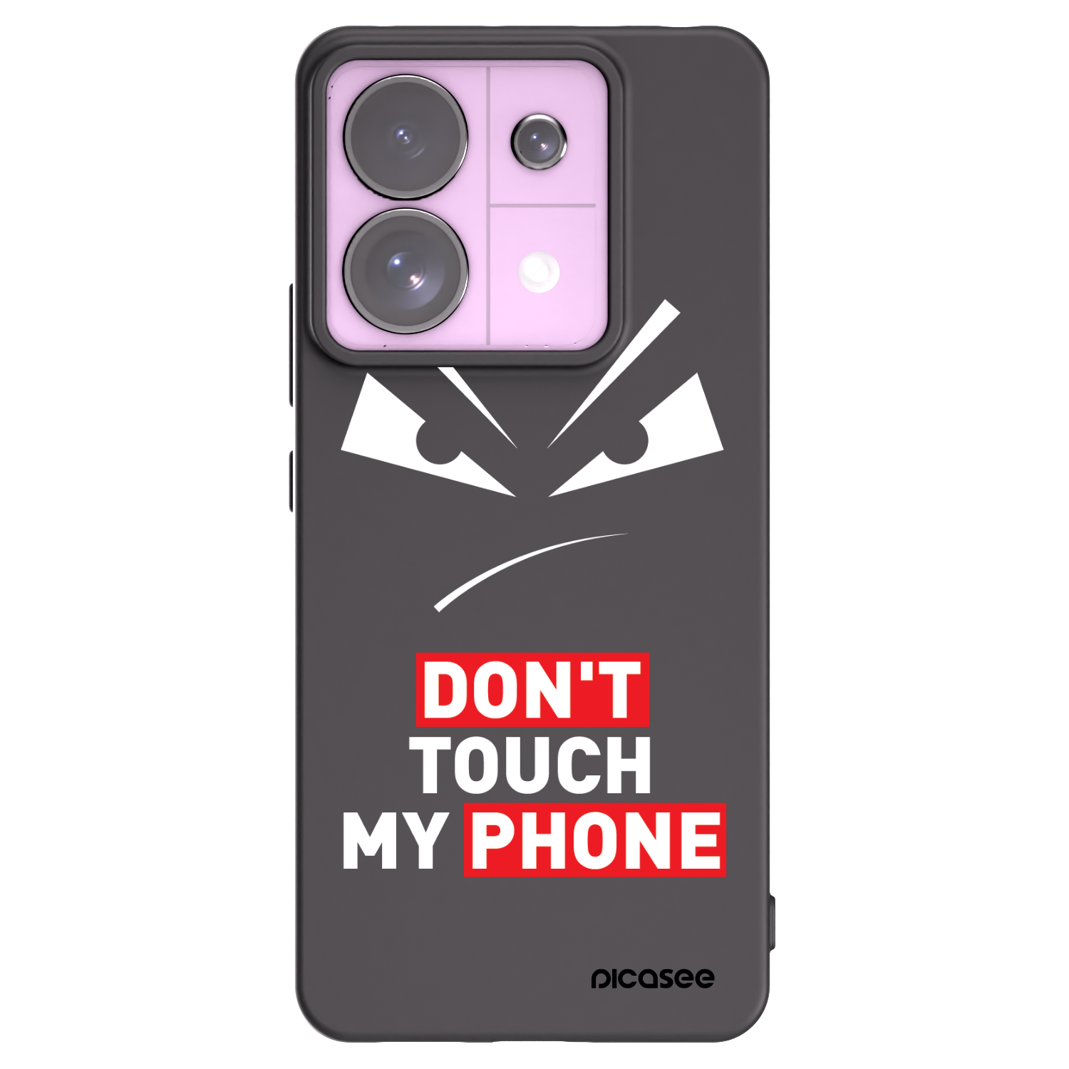 Picasee fekete szilikon tok az alábbi mobiltelefonokra Xiaomi Redmi Note 13 Pro 5G - Evil Eye - Transparent