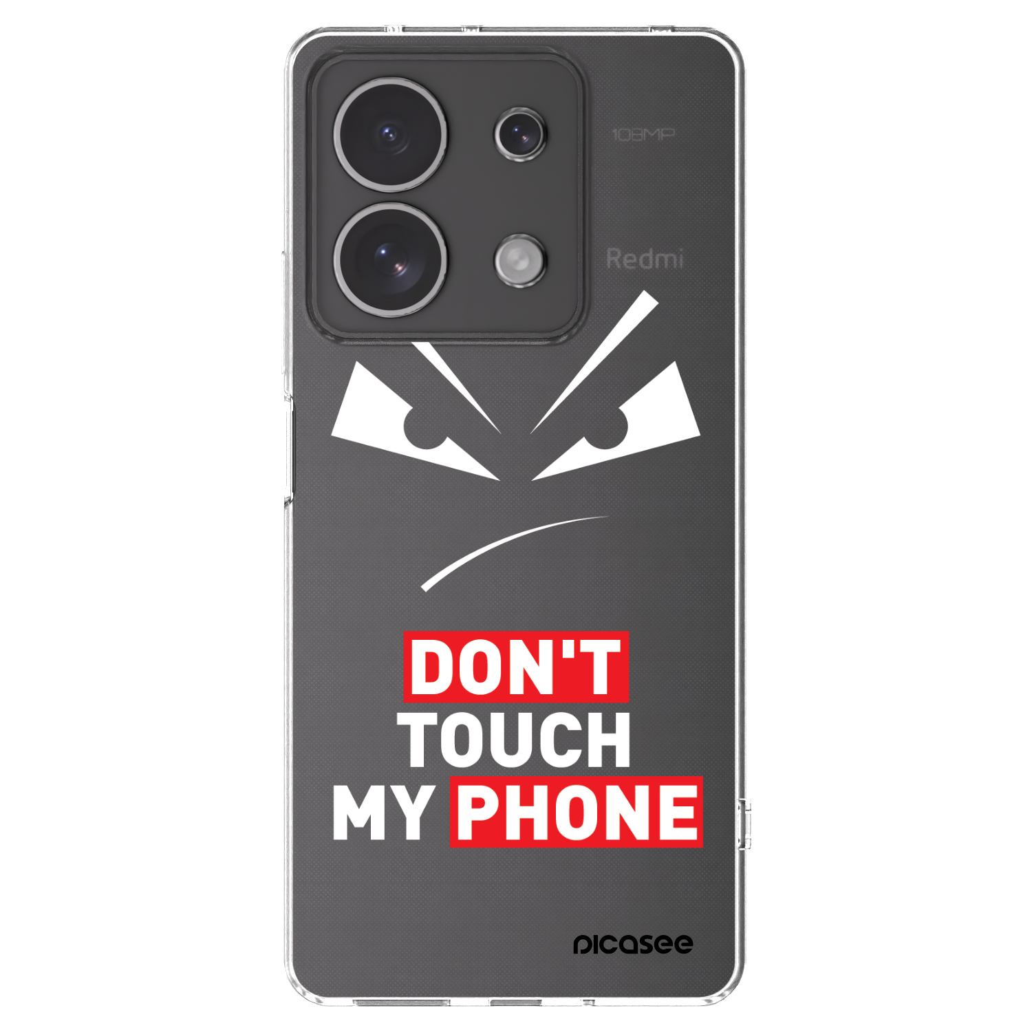 Picasee átlátszó szilikon tok az alábbi mobiltelefonokra Xiaomi Redmi Note 13 4G - Evil Eye - Transparent