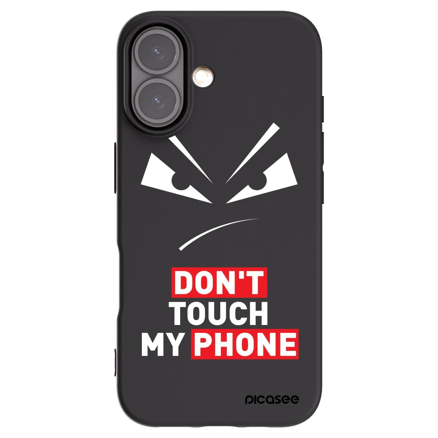 Picasee fekete szilikon tok az alábbi mobiltelefonokra Apple iPhone 16 - Evil Eye - Transparent