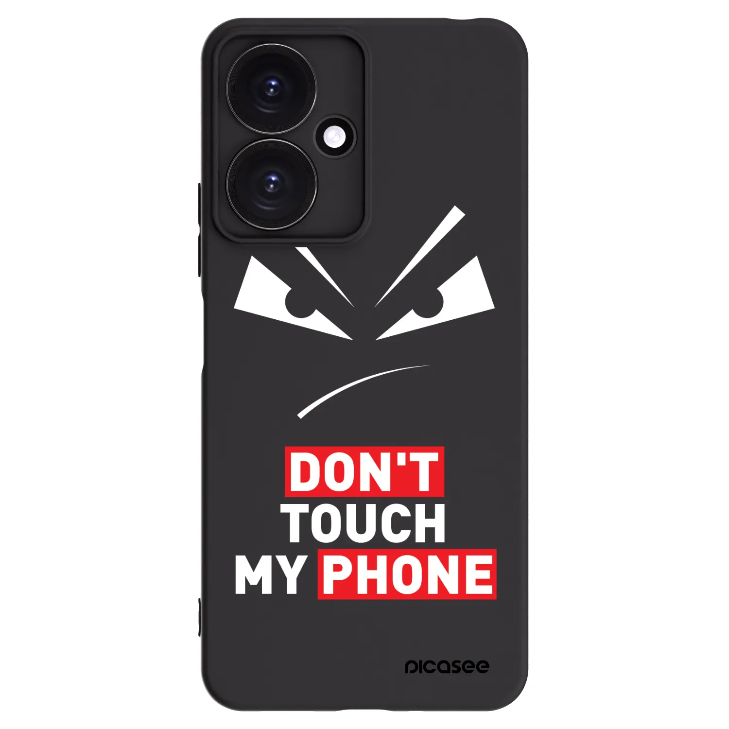 Picasee fekete szilikon tok az alábbi mobiltelefonokra Xiaomi Redmi 13C 5G - Evil Eye - Transparent