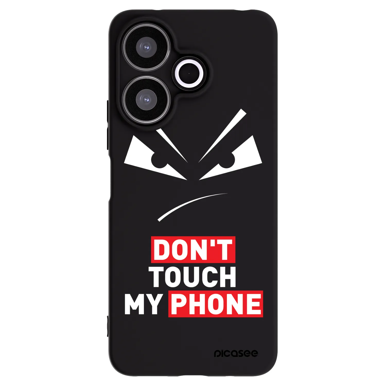 Picasee fekete szilikon tok az alábbi mobiltelefonokra Xiaomi Redmi 13 4G - Evil Eye - Transparent