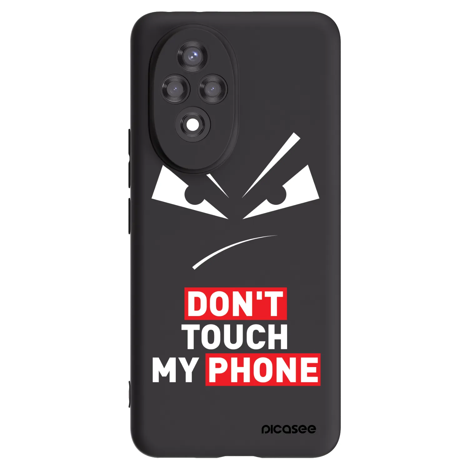 Picasee fekete szilikon tok az alábbi mobiltelefonokra Honor 200 5G - Evil Eye - Transparent