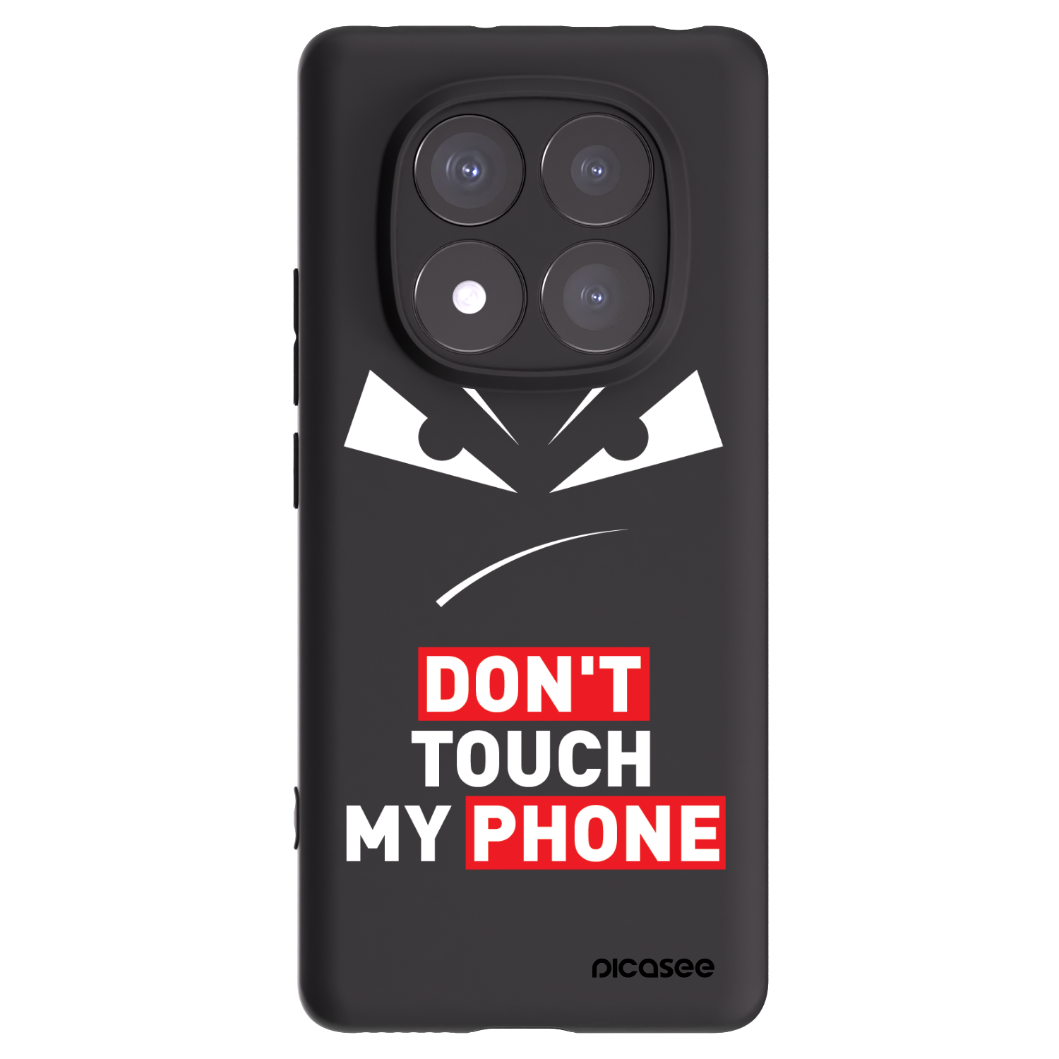 Picasee fekete szilikon tok az alábbi mobiltelefonokra Xiaomi Redmi Note 14 Pro 5G - Evil Eye - Transparent