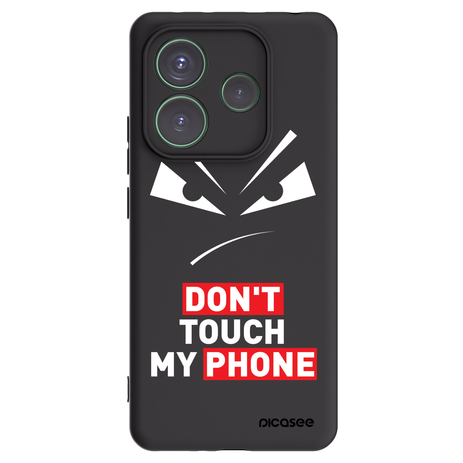 Picasee fekete szilikon tok az alábbi mobiltelefonokra Xiaomi Redmi Note 14 5G - Evil Eye - Transparent