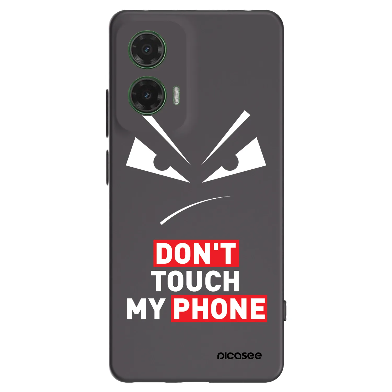 Picasee fekete szilikon tok az alábbi mobiltelefonokra Motorola Moto G35 5G - Evil Eye - Transparent
