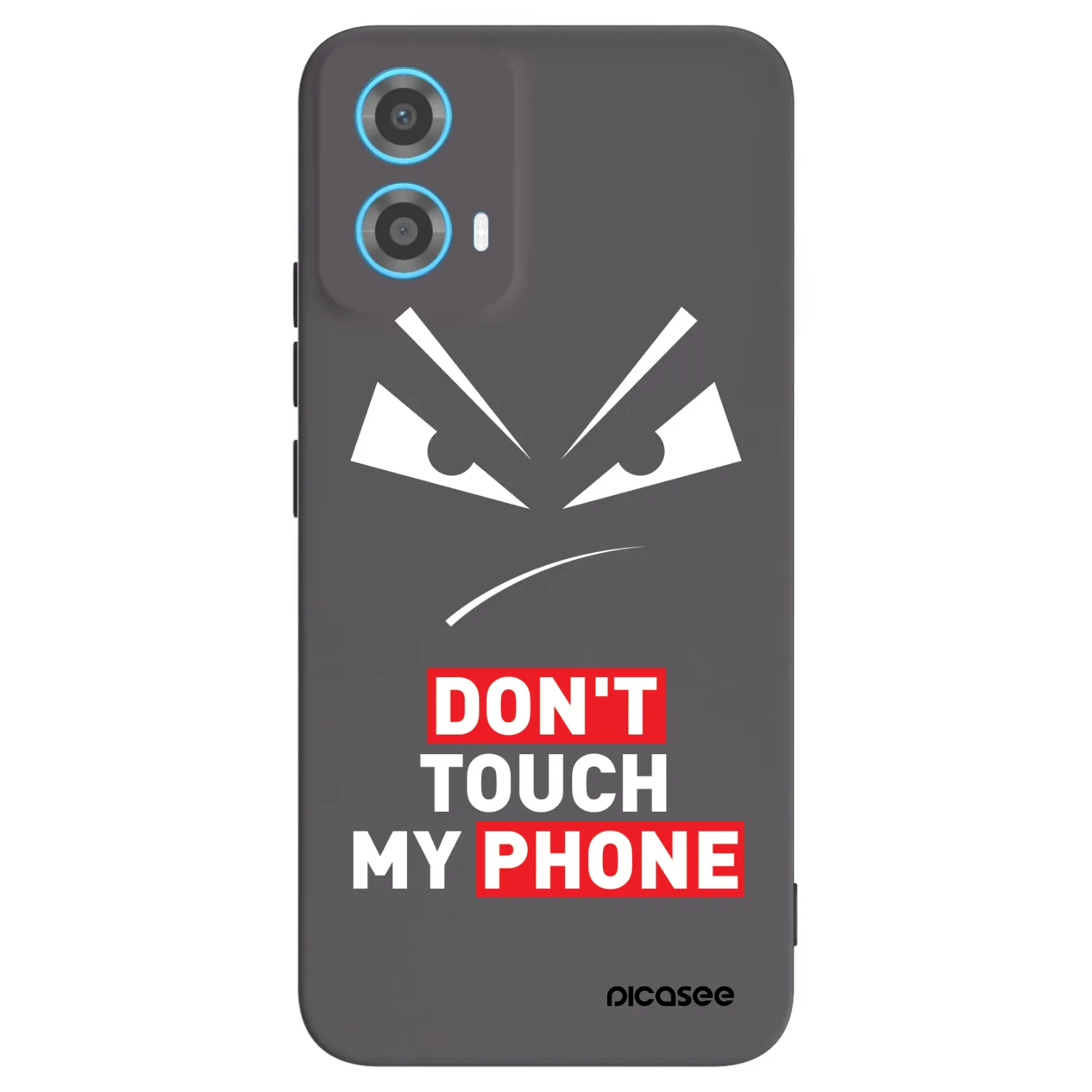 Picasee fekete szilikon tok az alábbi mobiltelefonokra Motorola Moto G34 5G - Evil Eye - Transparent