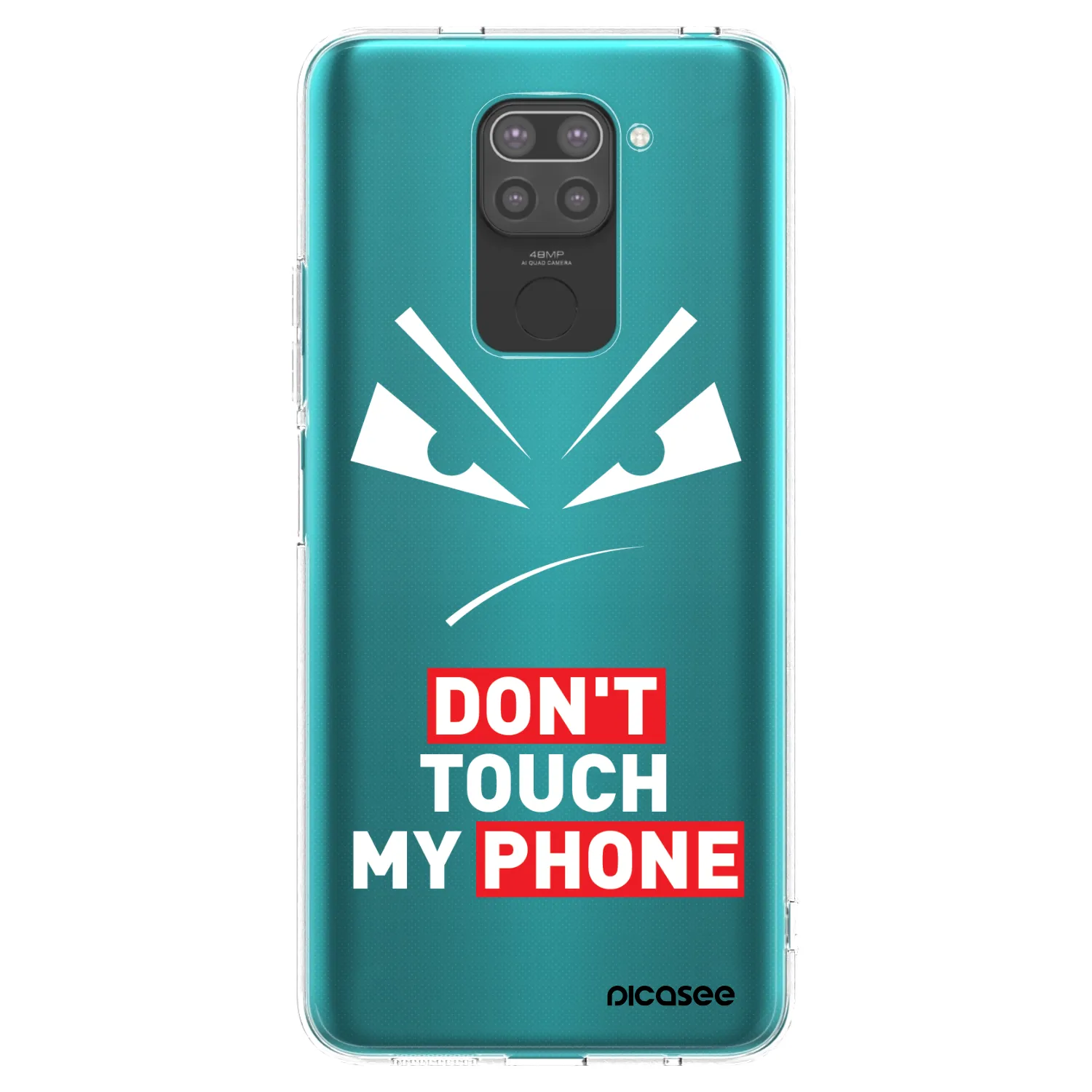 Picasee fekete szilikon tok az alábbi mobiltelefonokra Xiaomi Redmi Note 9 - Evil Eye - Transparent