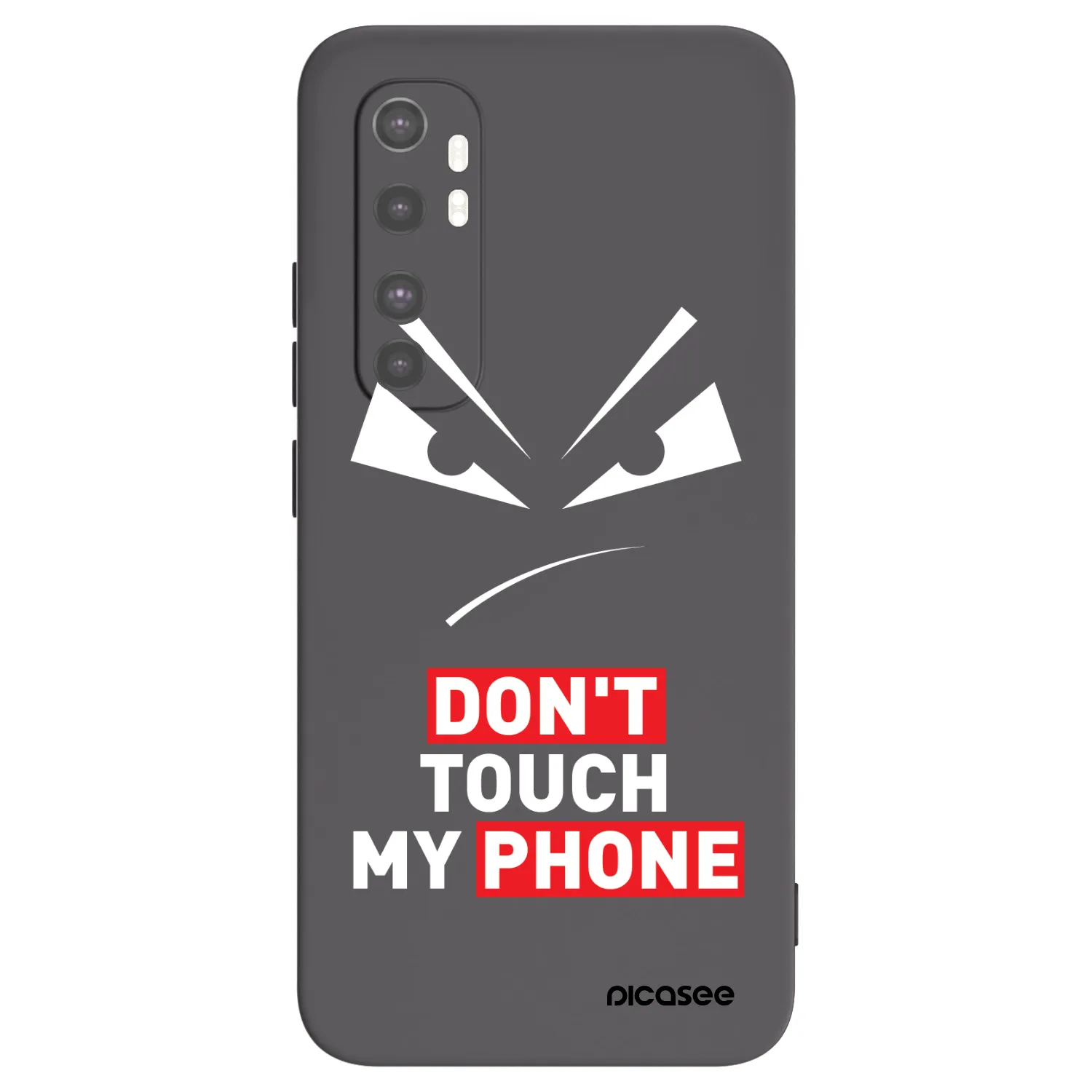 Picasee fekete szilikon tok az alábbi mobiltelefonokra Xiaomi Mi Note 10 Lite - Evil Eye - Transparent