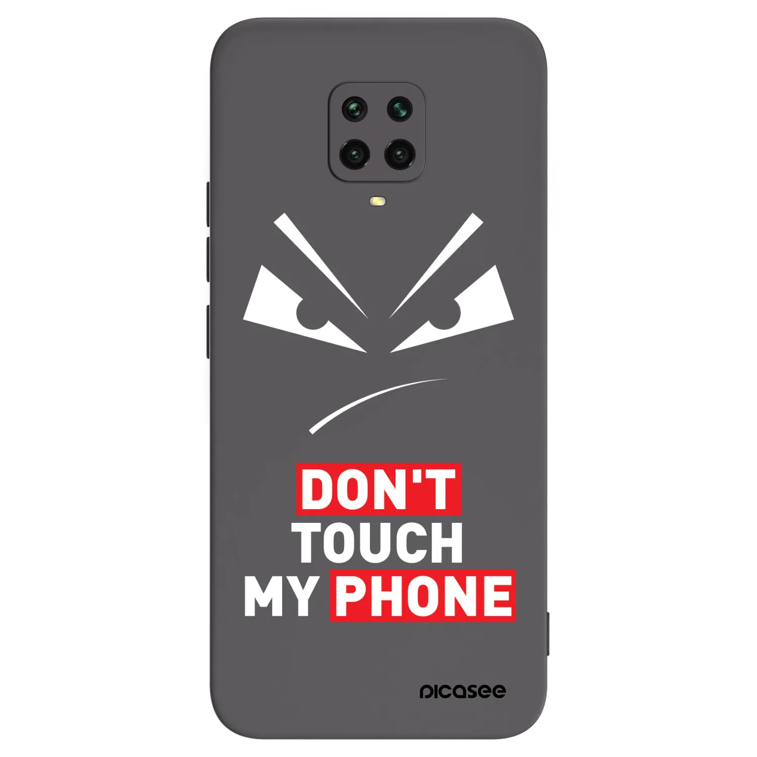 Picasee fekete szilikon tok az alábbi mobiltelefonokra Xiaomi Redmi Note 9S - Evil Eye - Transparent