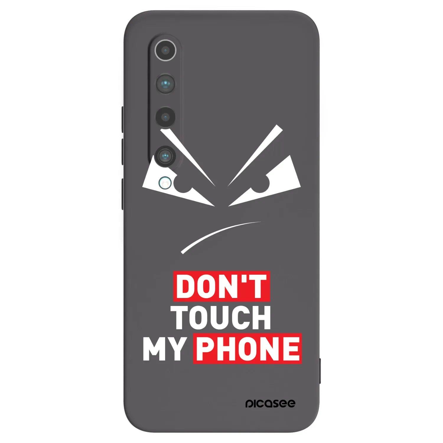 Picasee fekete szilikon tok az alábbi mobiltelefonokra Xiaomi Mi 10 - Evil Eye - Transparent