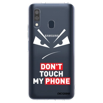 Picasee átlátszó szilikon tok az alábbi mobiltelefonokra Samsung Galaxy A40 A405F - Evil Eye - Transparent