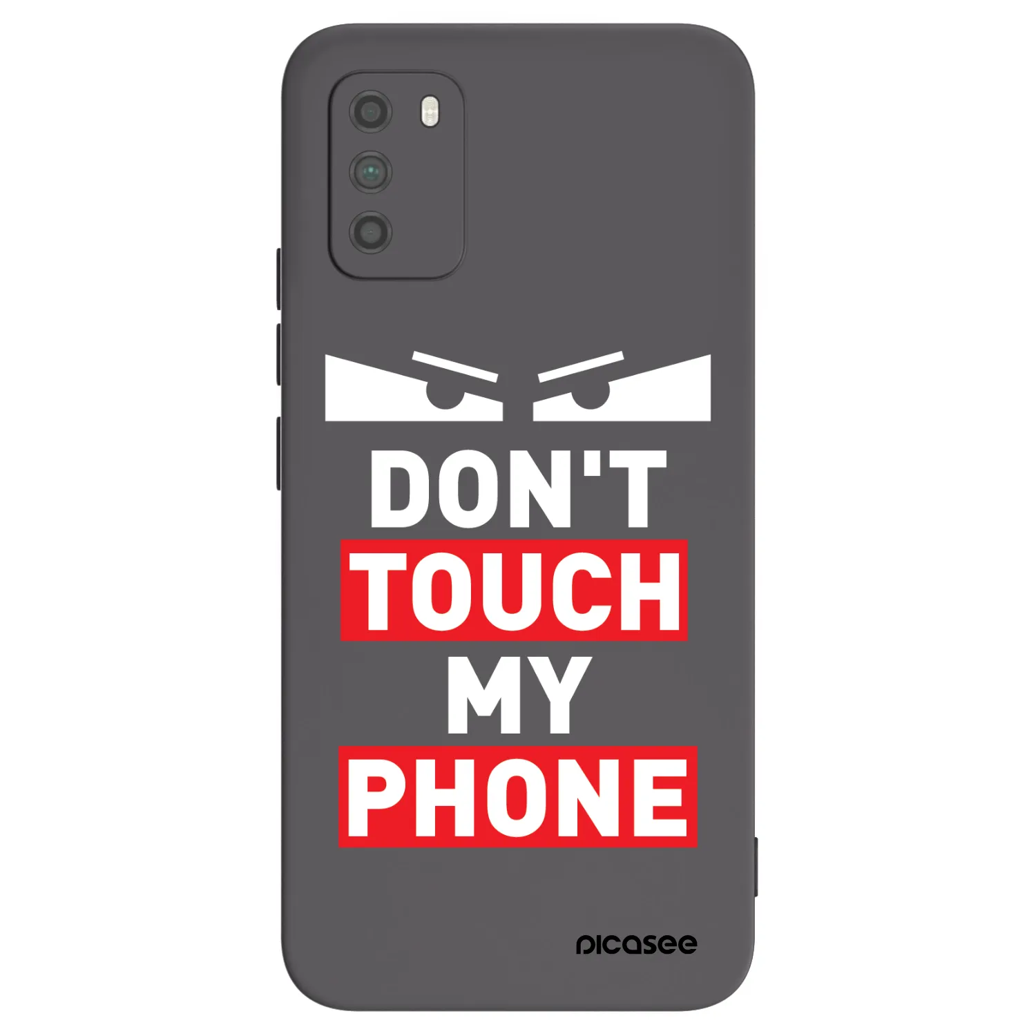 Picasee fekete szilikon tok az alábbi mobiltelefonokra Xiaomi Poco M3 - Shadow Eye - Transparent