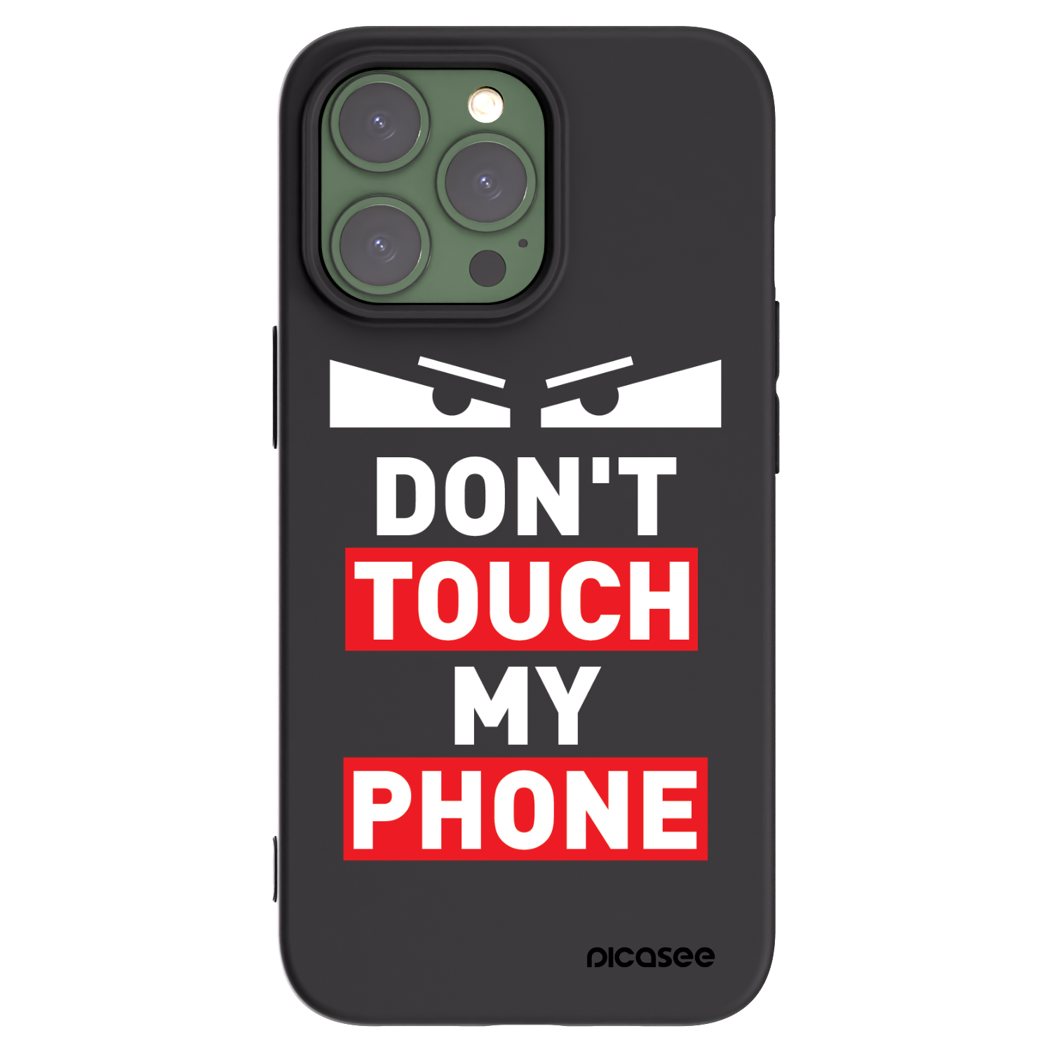 Picasee fekete szilikon tok az alábbi mobiltelefonokra Apple iPhone 13 Pro - Shadow Eye - Transparent