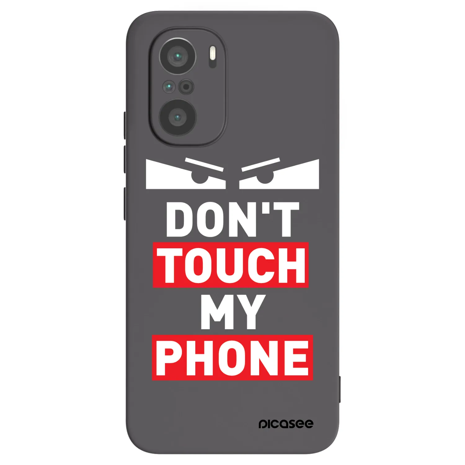 Picasee fekete szilikon tok az alábbi mobiltelefonokra Xiaomi Poco F3 - Shadow Eye - Transparent