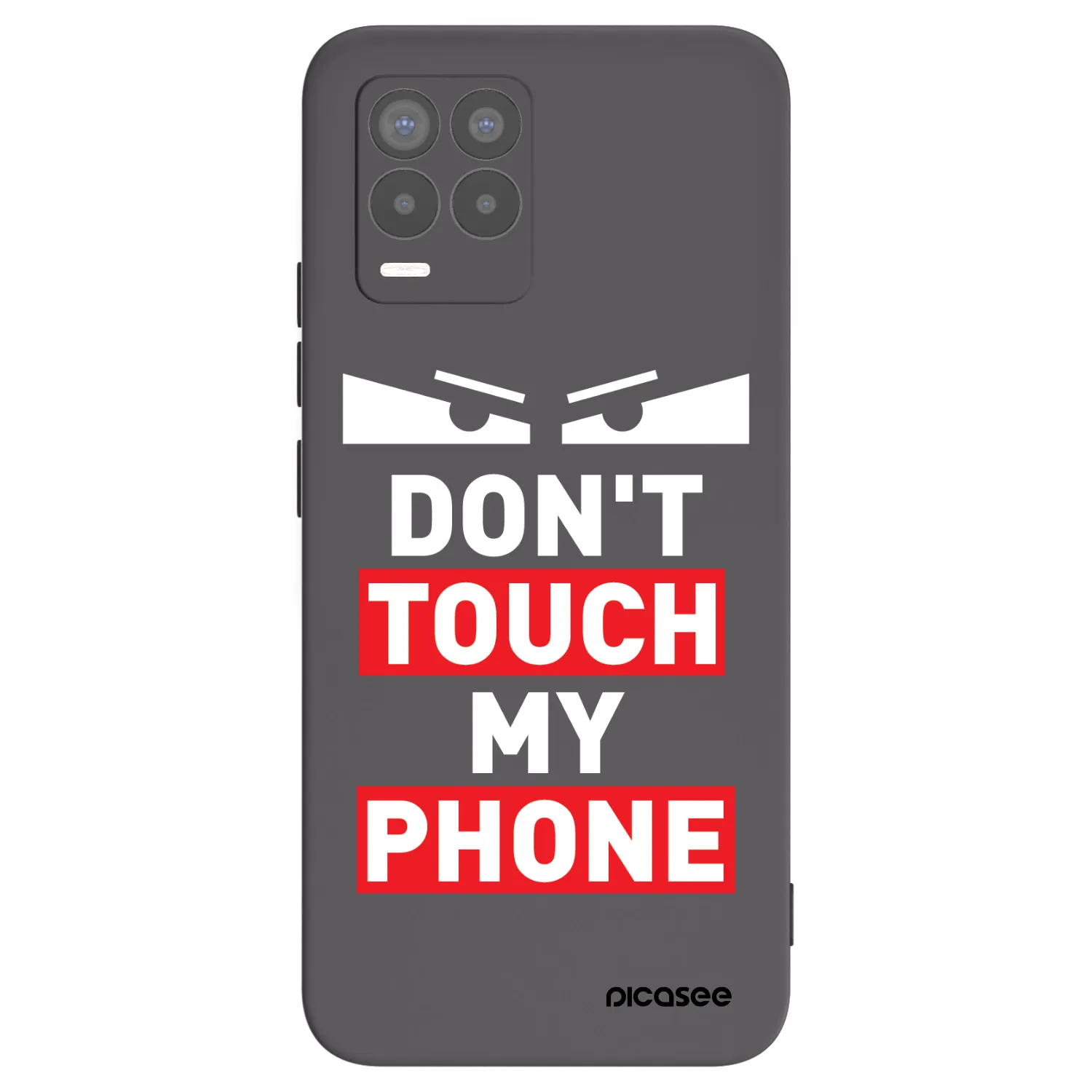 Picasee fekete szilikon tok az alábbi mobiltelefonokra Realme 8 Pro - Shadow Eye - Transparent