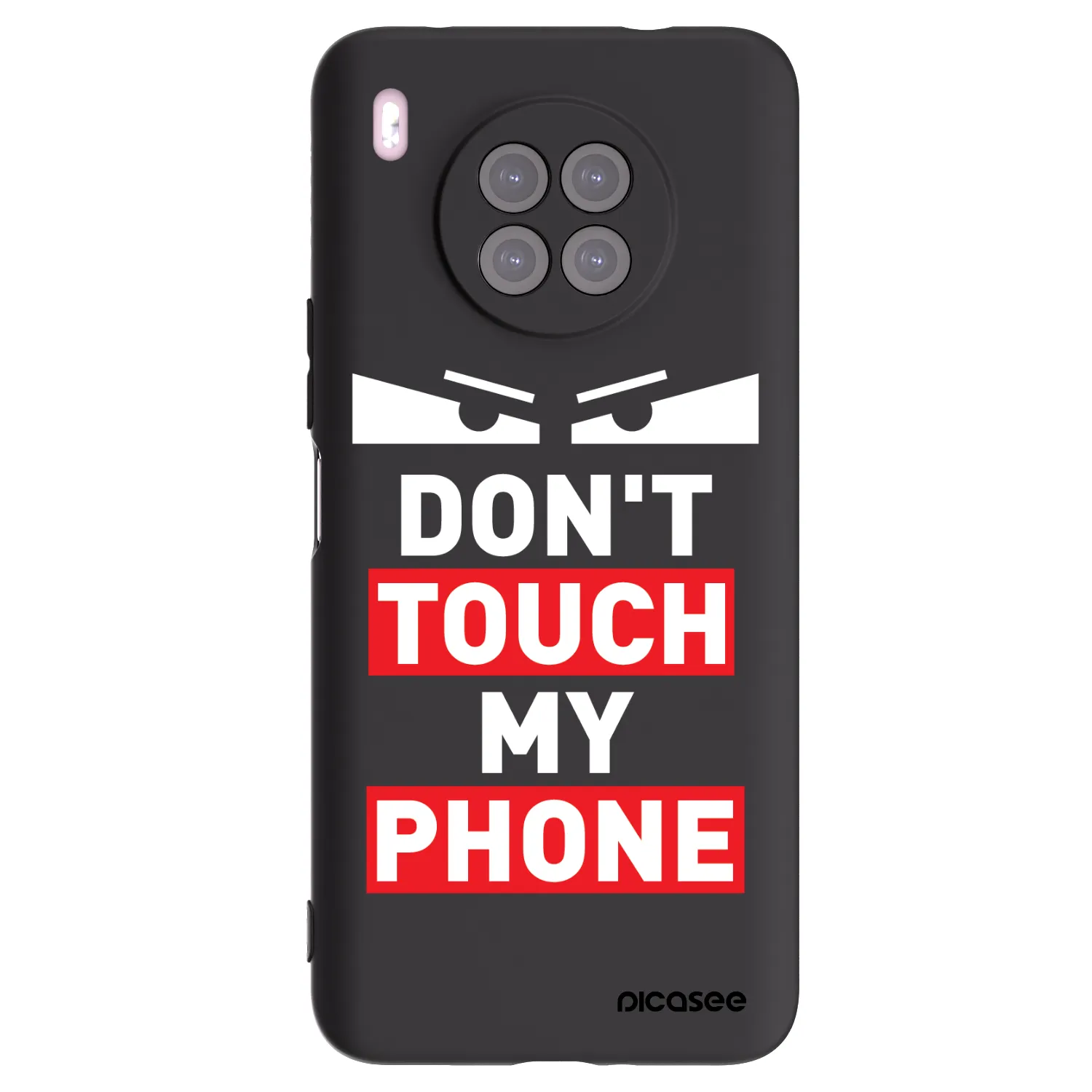 Picasee fekete szilikon tok az alábbi mobiltelefonokra Huawei Nova 8i - Shadow Eye - Transparent