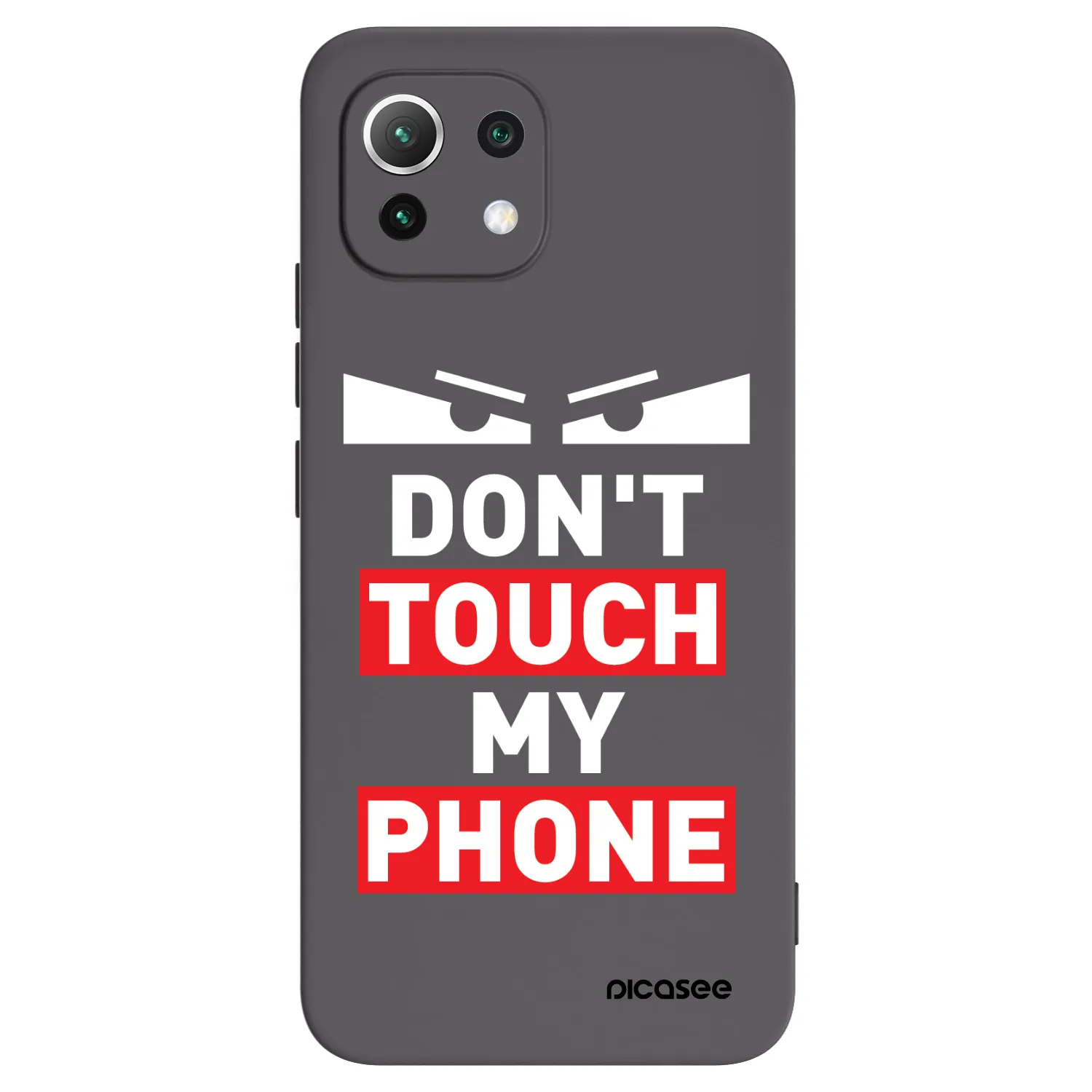 Picasee fekete szilikon tok az alábbi mobiltelefonokra Xiaomi 11 Lite 5G NE - Shadow Eye - Transparent