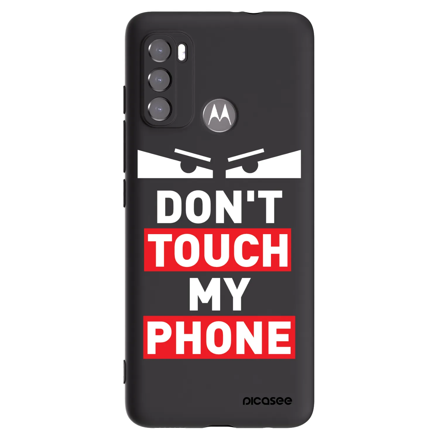 Picasee fekete szilikon tok az alábbi mobiltelefonokra Motorola Moto G60 - Shadow Eye - Transparent