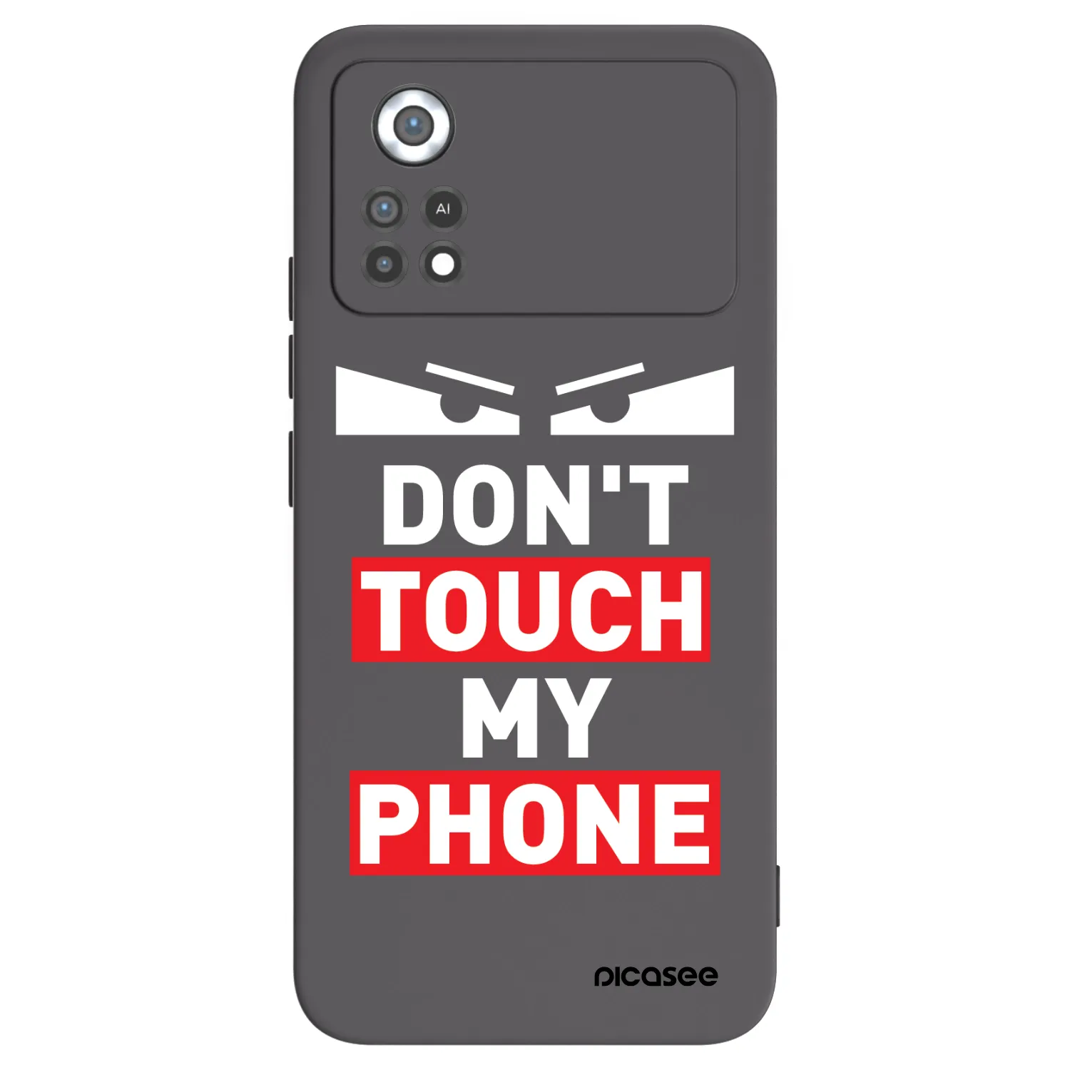 Picasee fekete szilikon tok az alábbi mobiltelefonokra Xiaomi Poco X4 Pro 5G - Shadow Eye - Transparent