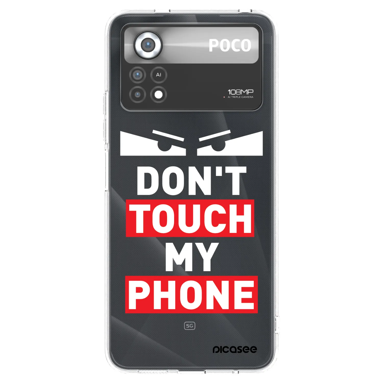 Picasee átlátszó szilikon tok az alábbi mobiltelefonokra Xiaomi Poco X4 Pro 5G - Shadow Eye - Transparent