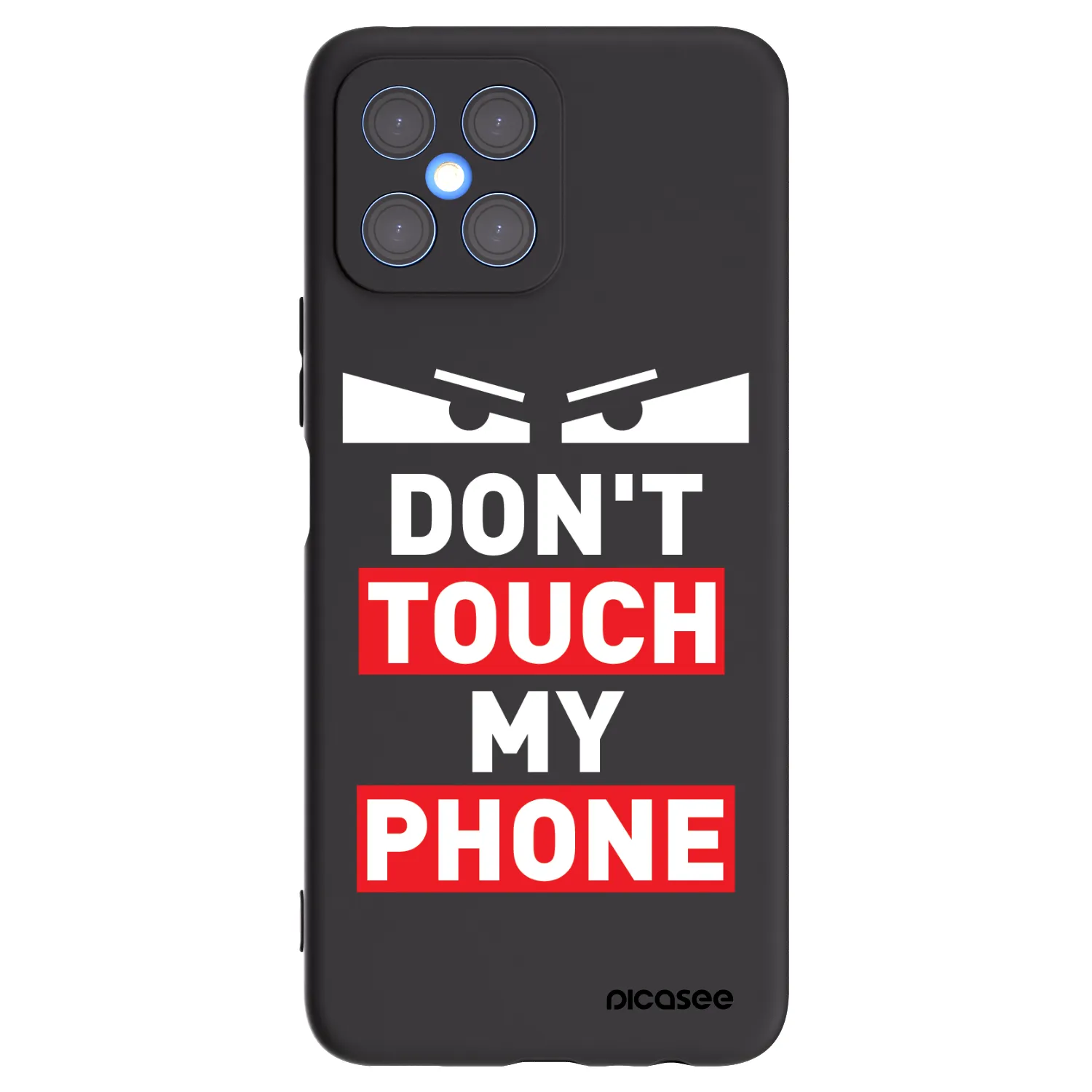 Picasee fekete szilikon tok az alábbi mobiltelefonokra Honor X8 4G - Shadow Eye - Transparent