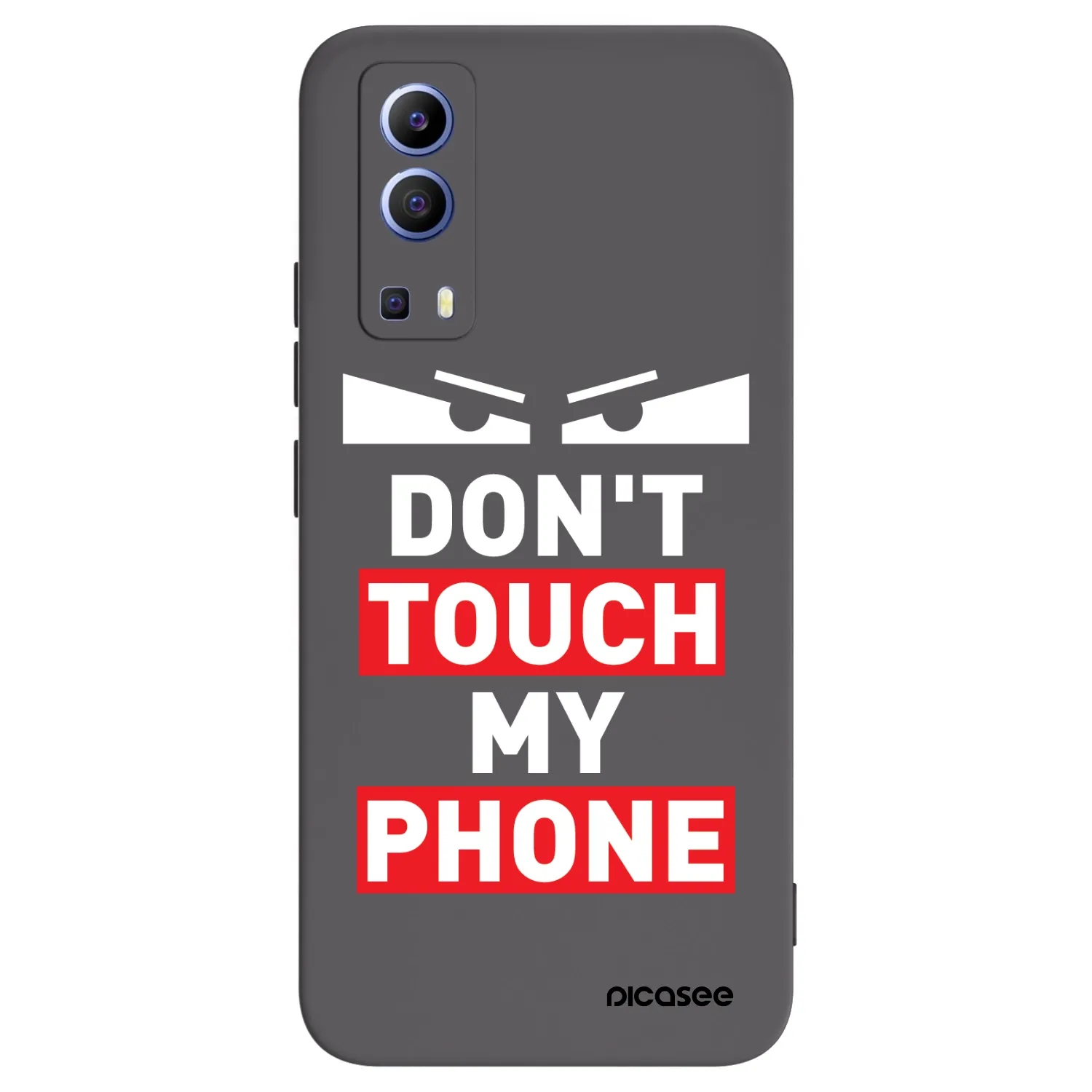 Picasee fekete szilikon tok az alábbi mobiltelefonokra Vivo Y52 5G - Shadow Eye - Transparent