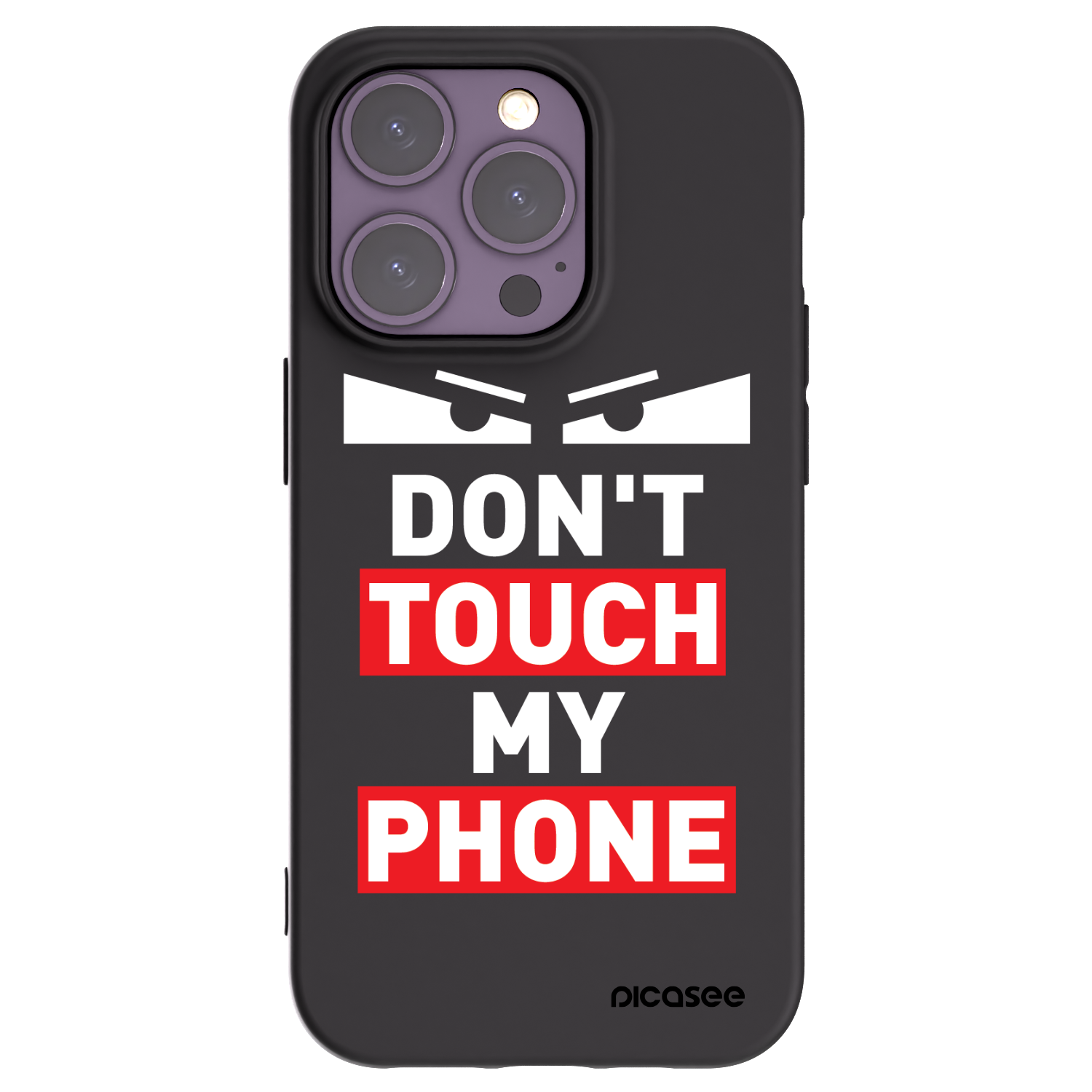 Picasee fekete szilikon tok az alábbi mobiltelefonokra Apple iPhone 14 Pro - Shadow Eye - Transparent