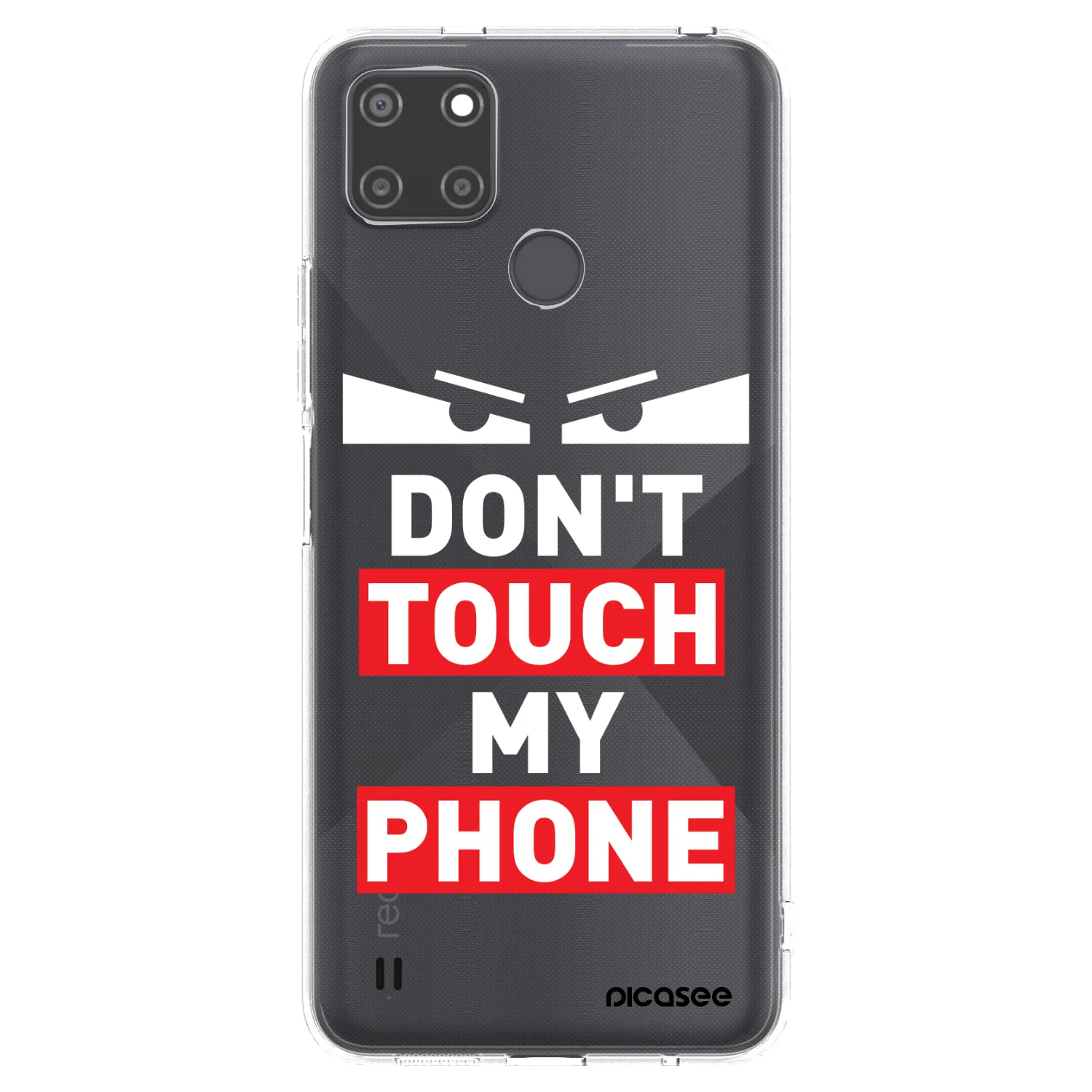 Picasee átlátszó szilikon tok az alábbi mobiltelefonokra Realme C21Y - Shadow Eye - Transparent