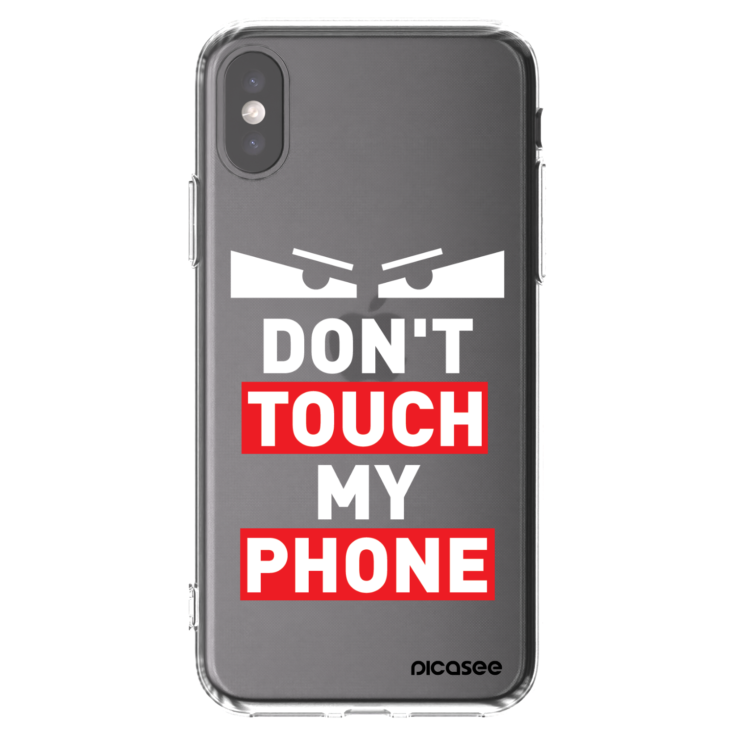 Picasee átlátszó szilikon tok az alábbi mobiltelefonokra Apple iPhone X/XS - Shadow Eye - Transparent