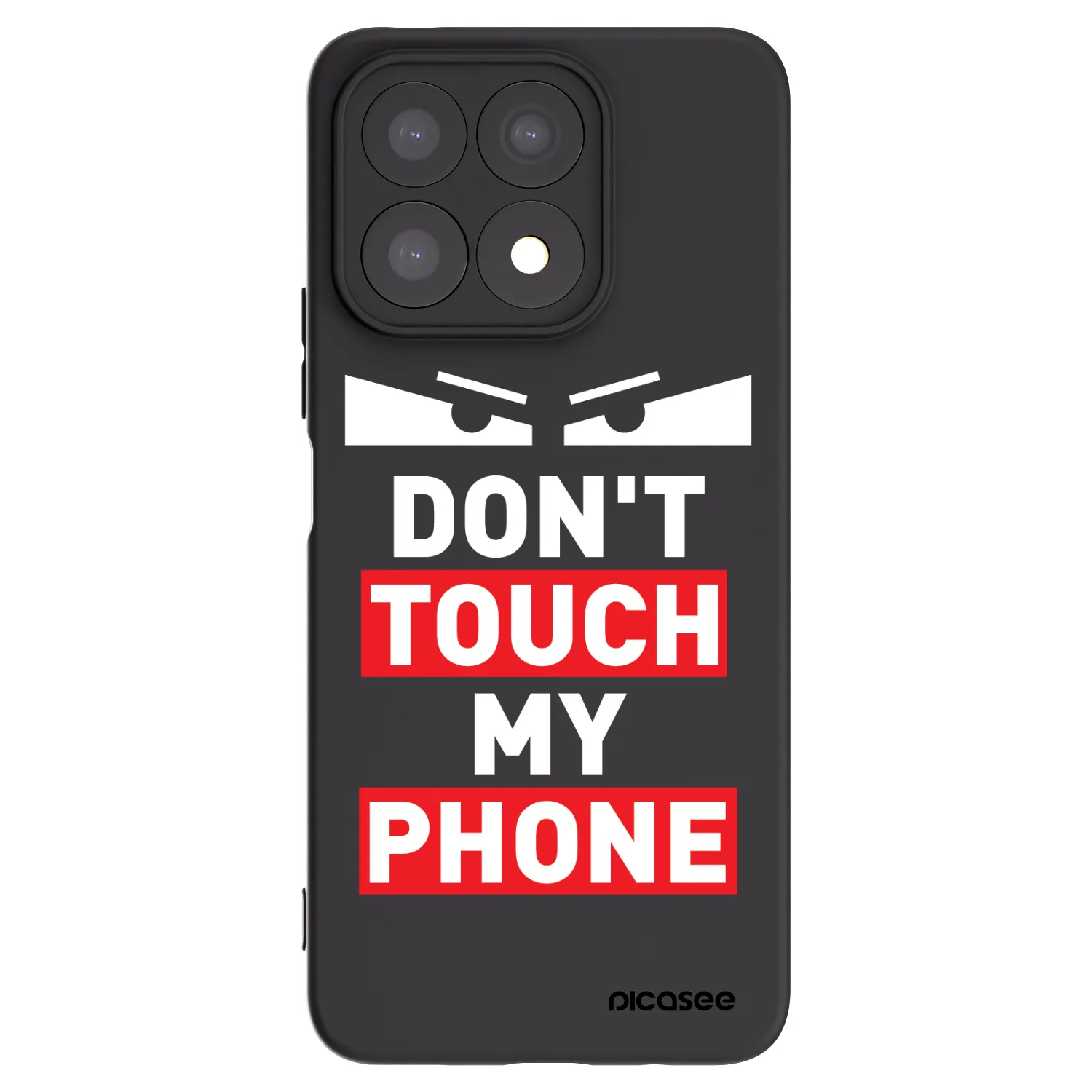 Picasee fekete szilikon tok az alábbi mobiltelefonokra Honor X8a - Shadow Eye - Transparent