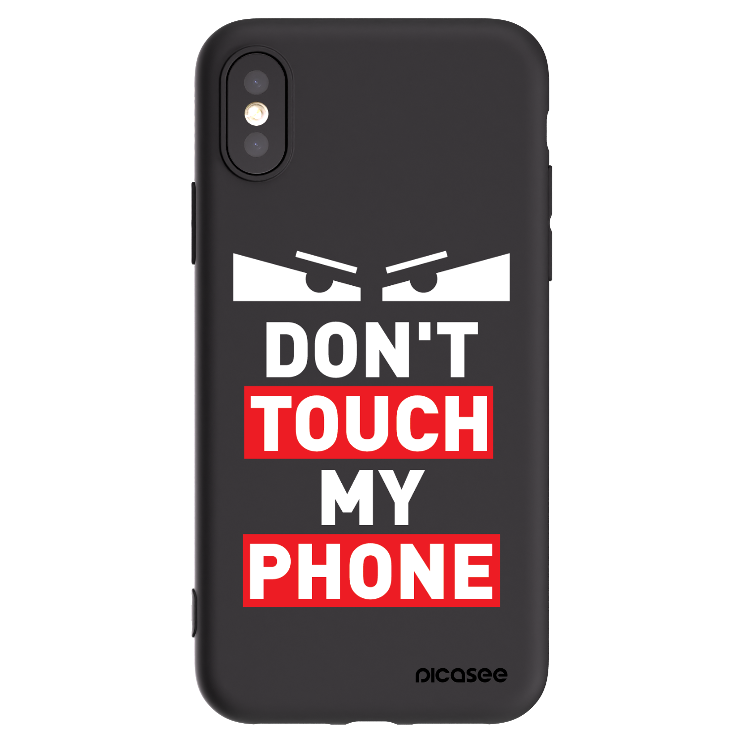 Picasee fekete szilikon tok az alábbi mobiltelefonokra Apple iPhone X/XS - Shadow Eye - Transparent