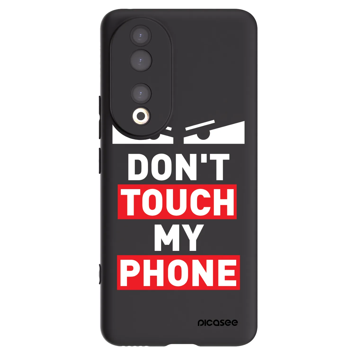 Picasee fekete szilikon tok az alábbi mobiltelefonokra Honor 90 5G - Shadow Eye - Transparent