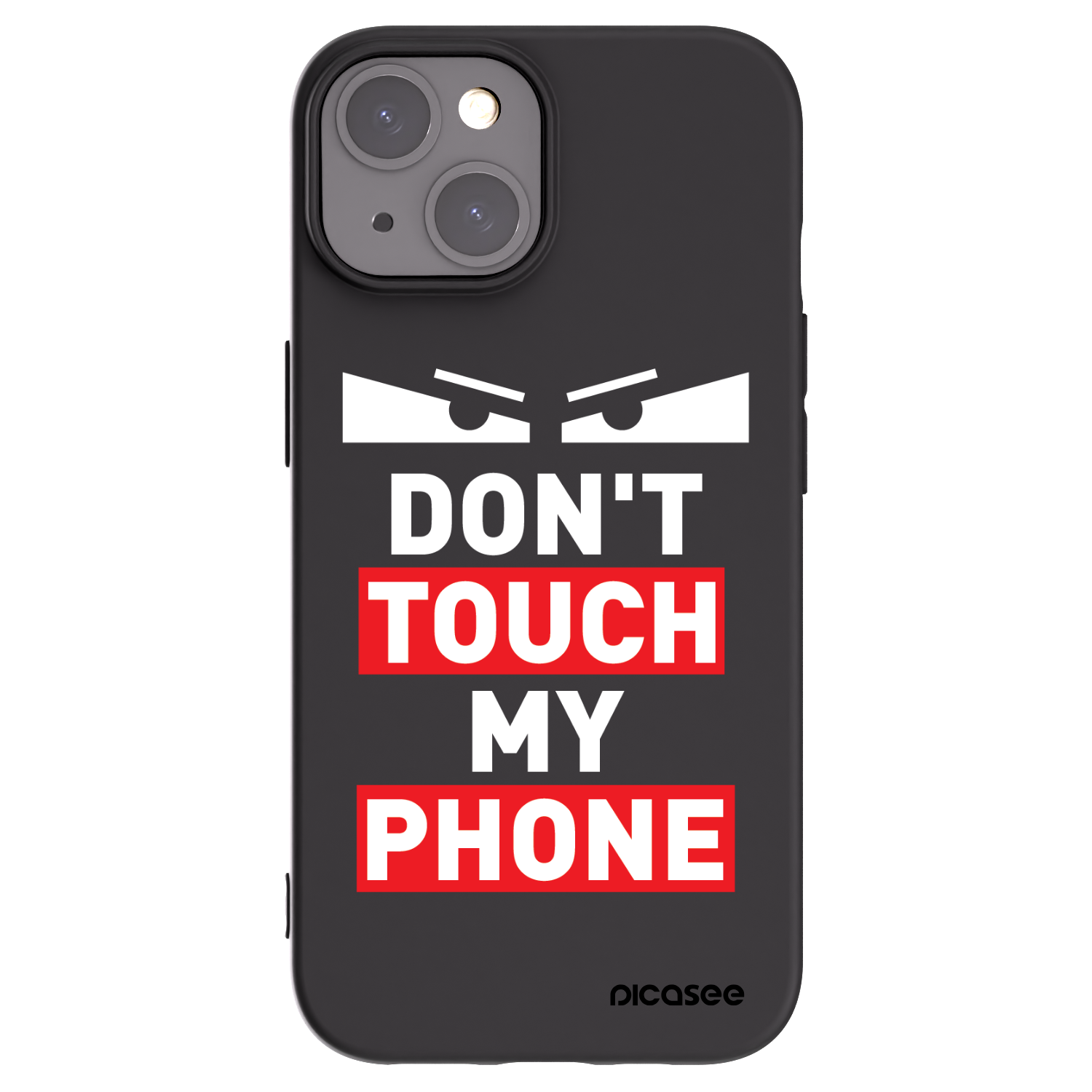 Picasee fekete szilikon tok az alábbi mobiltelefonokra Apple iPhone 15 - Shadow Eye - Transparent