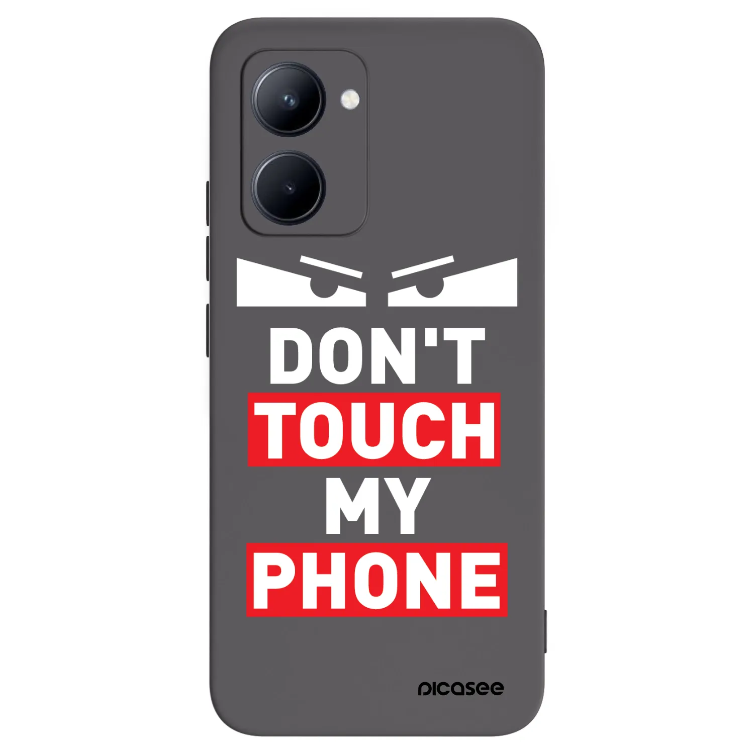 Picasee fekete szilikon tok az alábbi mobiltelefonokra Realme C33 (2023) - Shadow Eye - Transparent