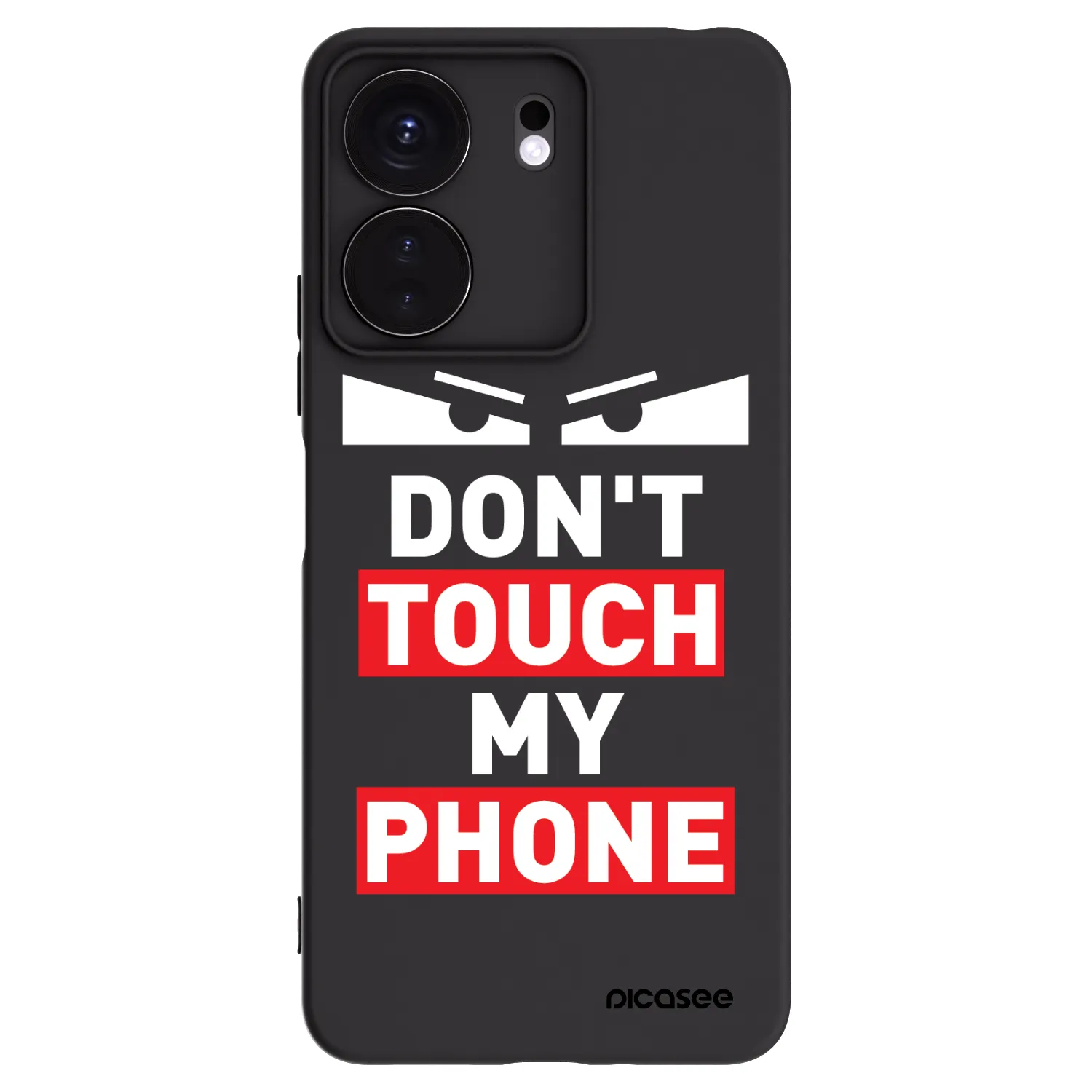 Picasee fekete szilikon tok az alábbi mobiltelefonokra Xiaomi Redmi 13C 4G - Shadow Eye - Transparent