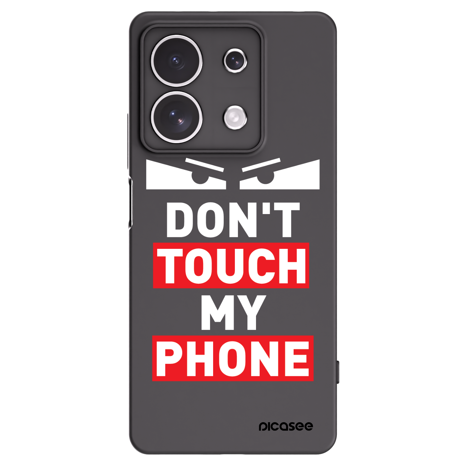 Picasee fekete szilikon tok az alábbi mobiltelefonokra Xiaomi Redmi Note 13 4G - Shadow Eye - Transparent