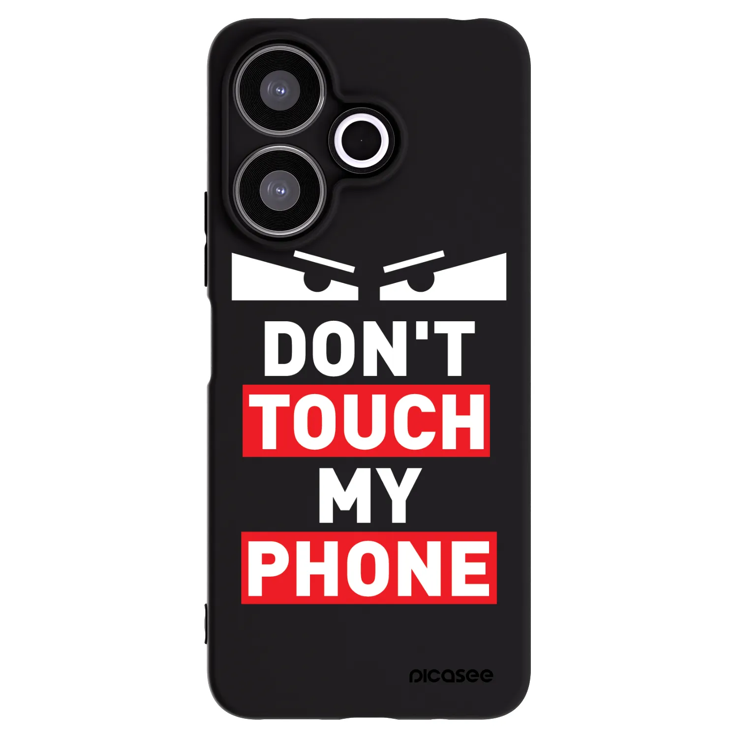 Picasee fekete szilikon tok az alábbi mobiltelefonokra Xiaomi Redmi 13 4G - Shadow Eye - Transparent