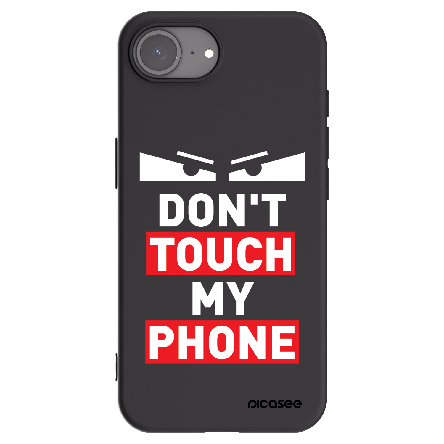 Picasee fekete szilikon tok az alábbi mobiltelefonokra Apple iPhone 16e - Shadow Eye - Transparent