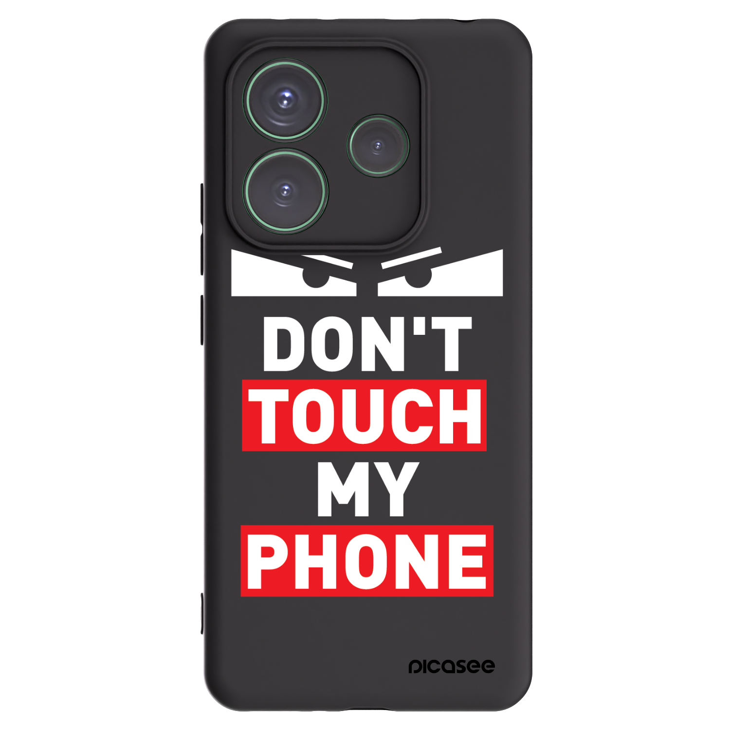 Picasee fekete szilikon tok az alábbi mobiltelefonokra Xiaomi Redmi Note 14 5G - Shadow Eye - Transparent