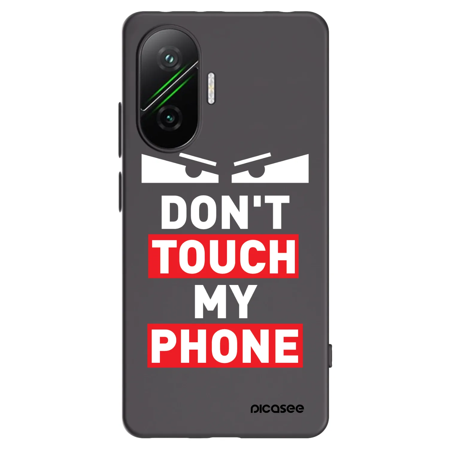 Picasee fekete szilikon tok az alábbi mobiltelefonokra Xiaomi Poco F7 Pro 5G - Shadow Eye - Transparent