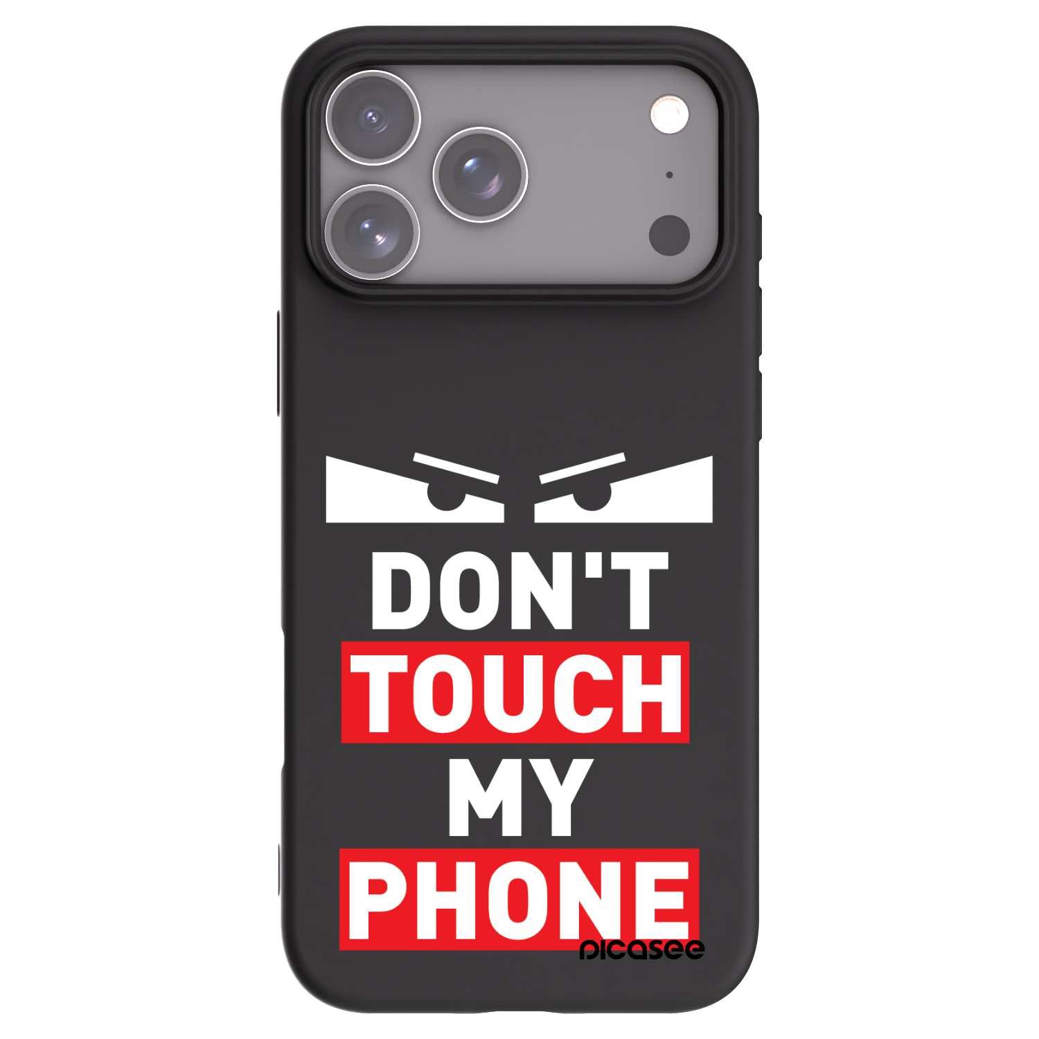 Picasee fekete szilikon tok az alábbi mobiltelefonokra Apple iPhone 17 Pro Max - Shadow Eye - Transparent