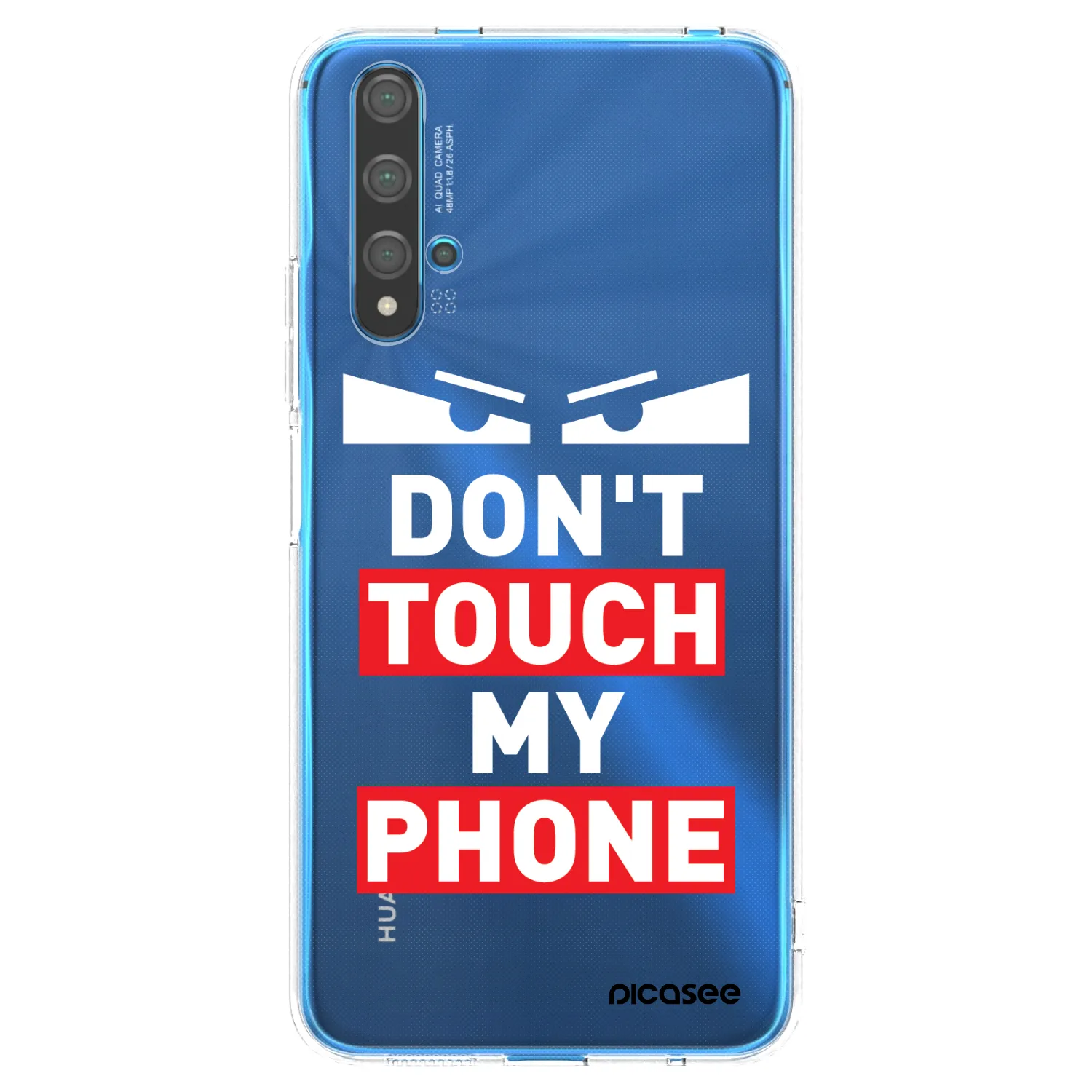 Picasee átlátszó szilikon tok az alábbi mobiltelefonokra Huawei Nova 5T - Shadow Eye - Transparent