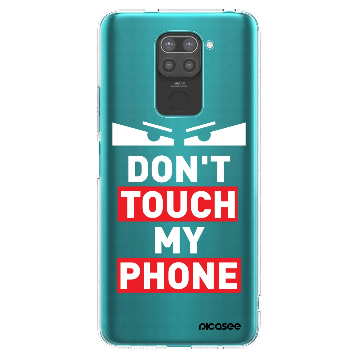 Picasee fekete szilikon tok az alábbi mobiltelefonokra Xiaomi Redmi Note 9 - Shadow Eye - Transparent