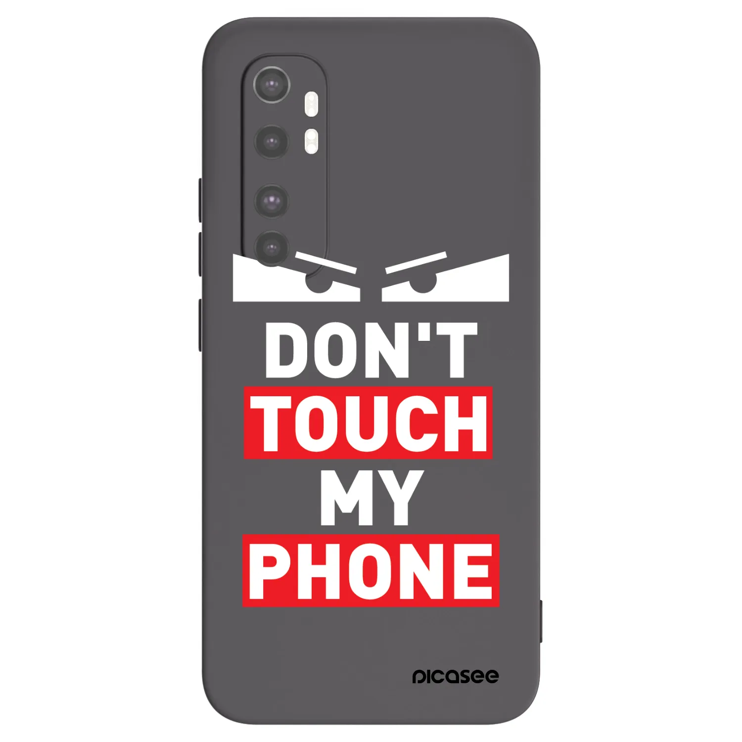 Picasee fekete szilikon tok az alábbi mobiltelefonokra Xiaomi Mi Note 10 Lite - Shadow Eye - Transparent